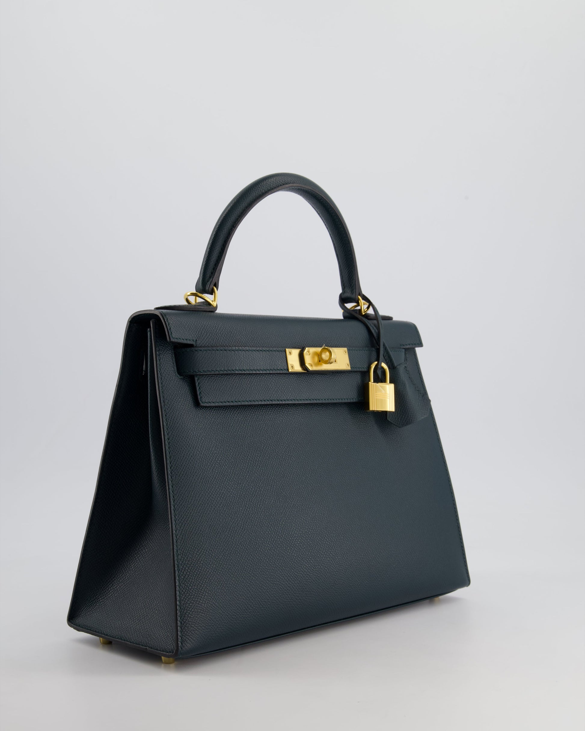 Hermes Kelly 28cm Bag in Vert Cypress Epsom Leather with Gold Hardware