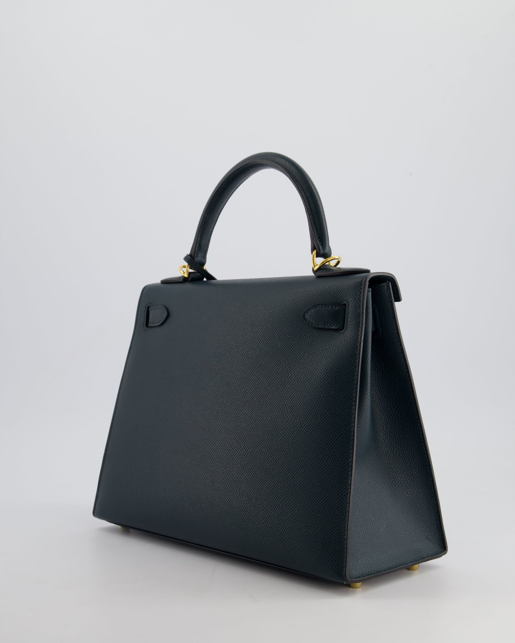 Hermes Kelly 28cm Bag in Vert Cypress Epsom Leather with Gold Hardware