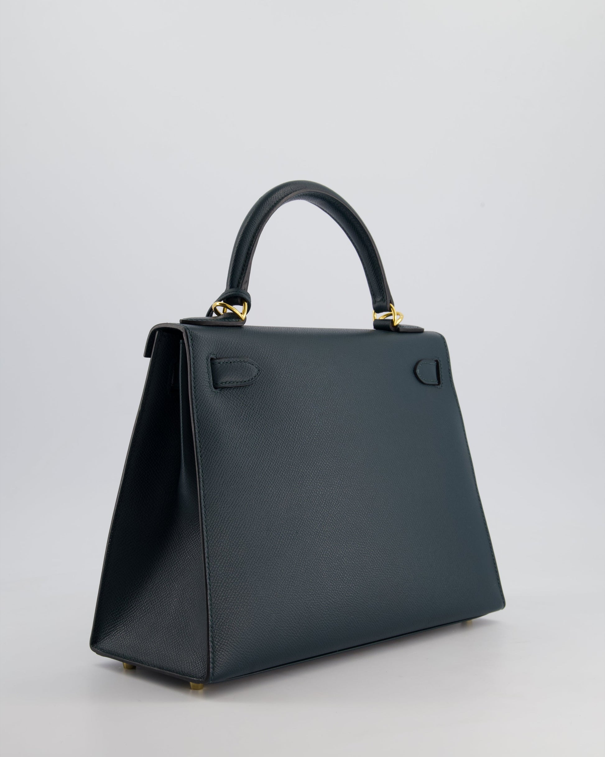 Hermes Kelly 28cm Bag in Vert Cypress Epsom Leather with Gold Hardware