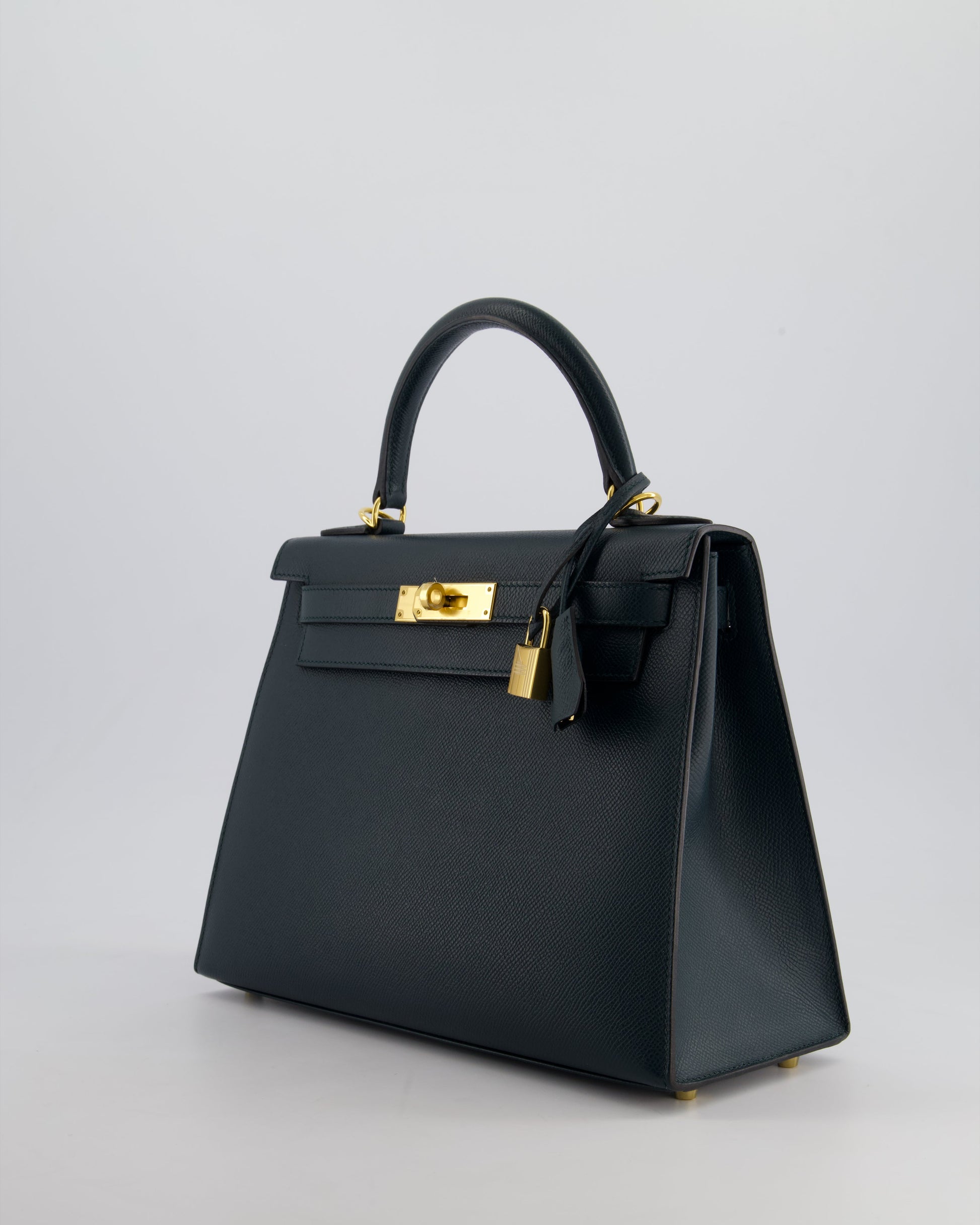 Hermes Kelly 28cm Bag in Vert Cypress Epsom Leather with Gold Hardware
