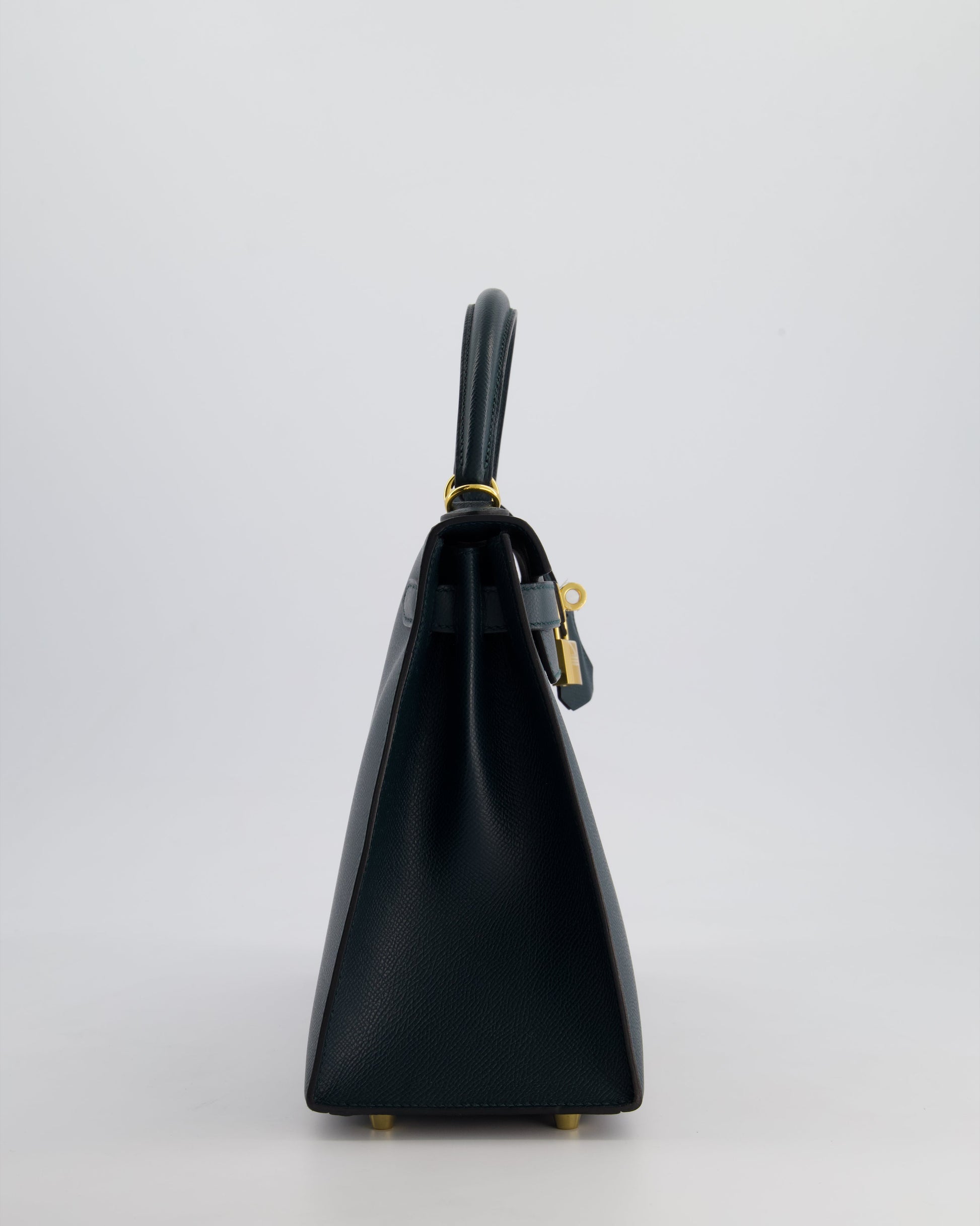 Hermes Kelly 28cm Bag in Vert Cypress Epsom Leather with Gold Hardware