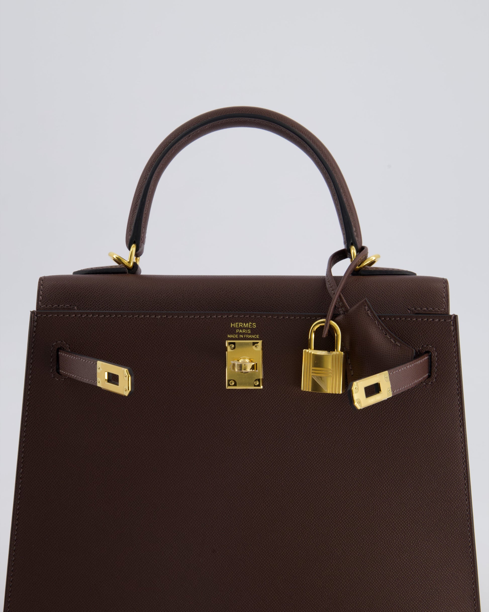 Hermes Kelly Sellier 25cm Bag in Rouge Sellier Madame Leather with Gold Hardware