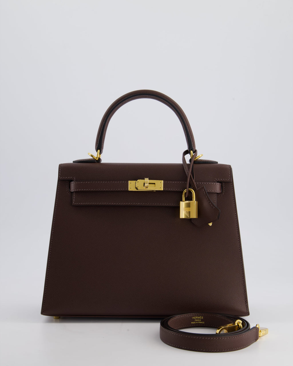 Hermes Kelly Sellier 25cm Bag in Rouge Sellier Madame Leather with Gold Hardware
