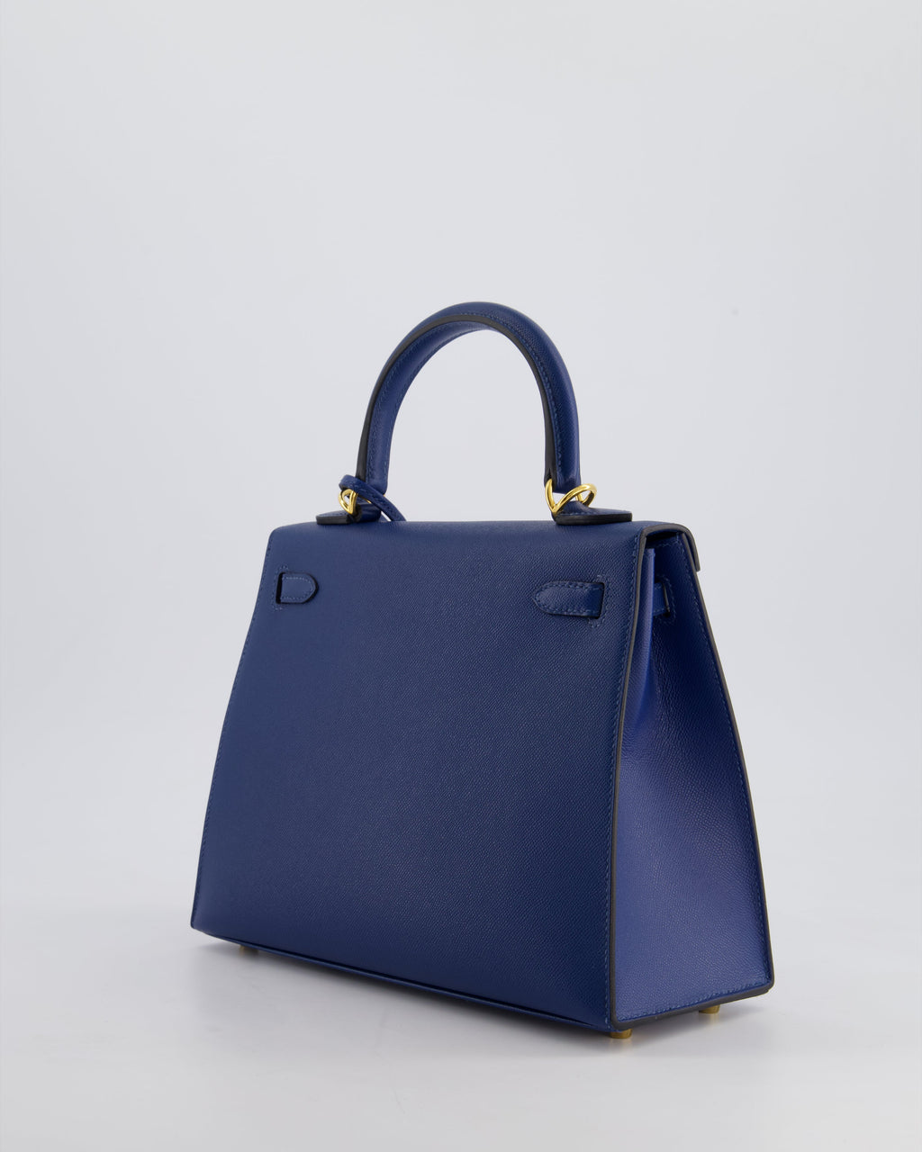 Hermes Kelly 25cm Sellier Bag in Deep Blue Madame Leather with Gold Hardware