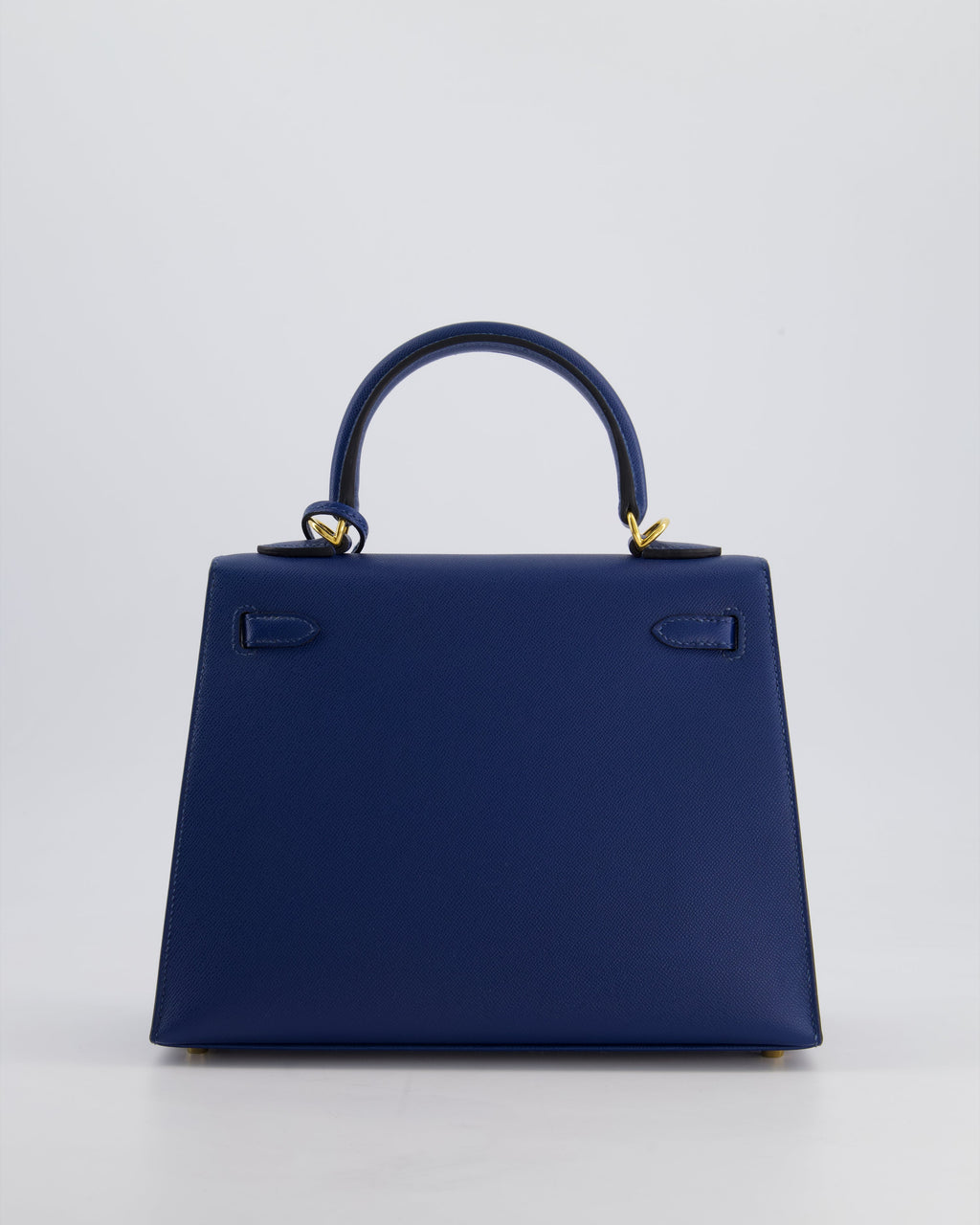 Hermes Kelly 25cm Sellier Bag in Deep Blue Madame Leather with Gold Hardware