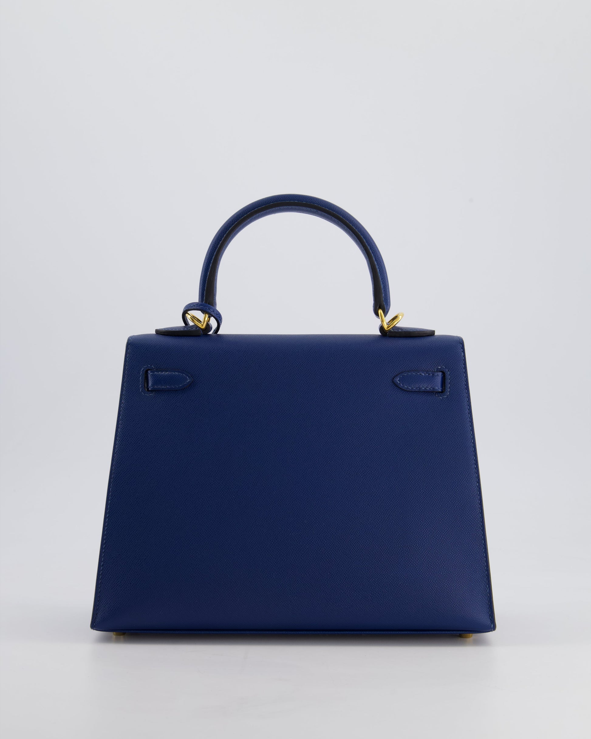 Hermes Kelly 25cm Sellier Bag in Deep Blue Madame Leather with Gold Hardware