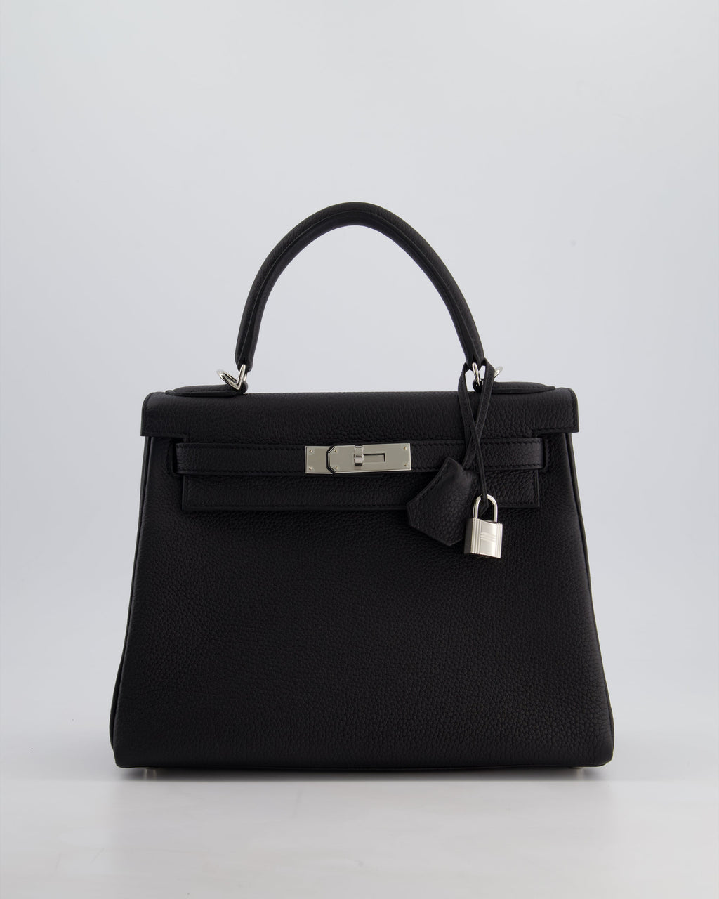 Hermes Kelly 28cm Retourne Bag in Black Togo Leather with Palladium Hardware