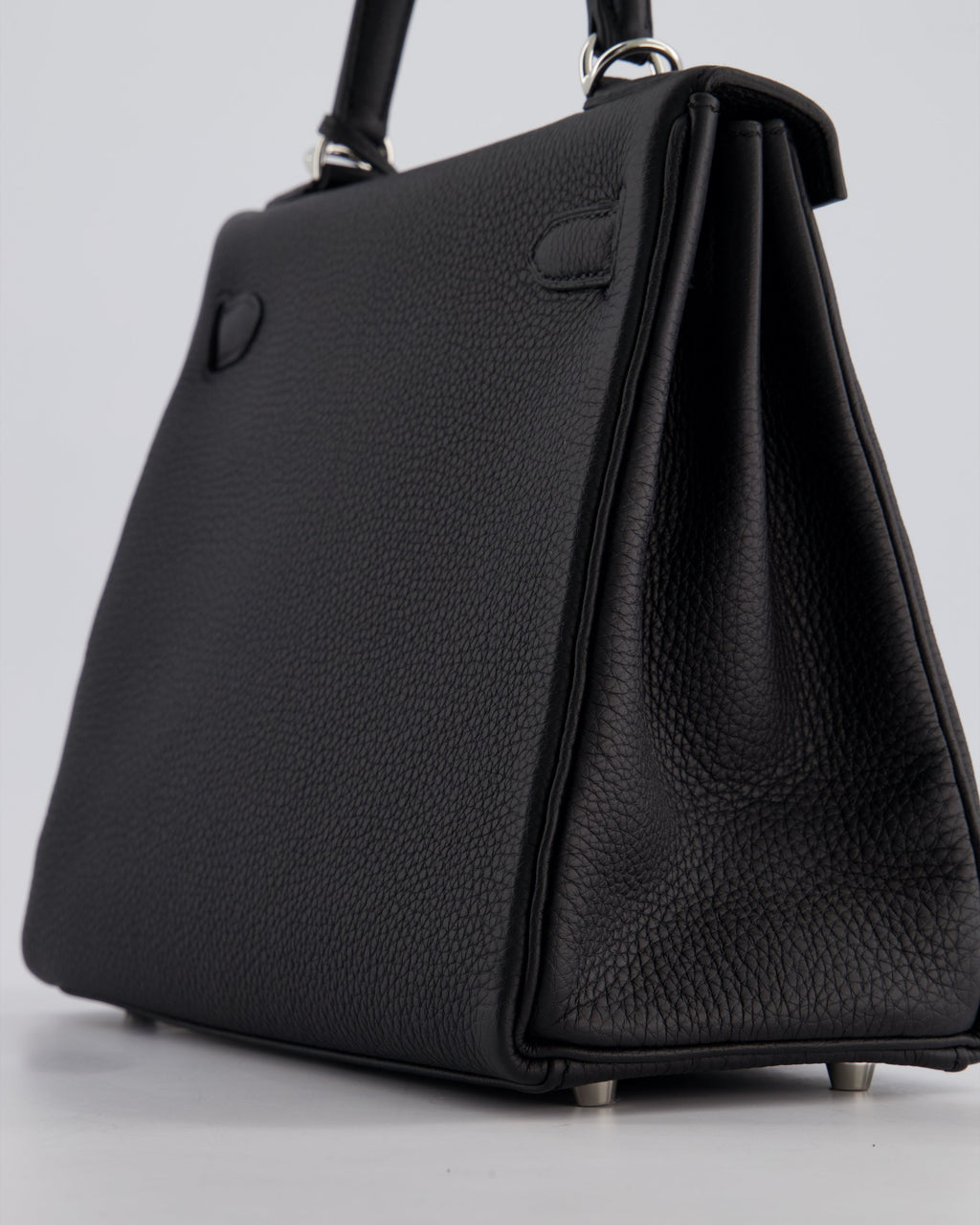 Hermes Kelly 28cm Retourne Bag in Black Togo Leather with Palladium Hardware