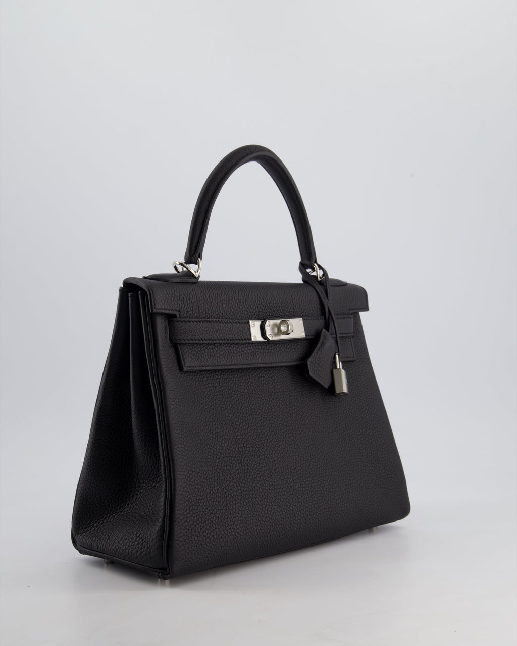 Hermes Kelly 28cm Retourne Bag in Black Togo Leather with Palladium Hardware
