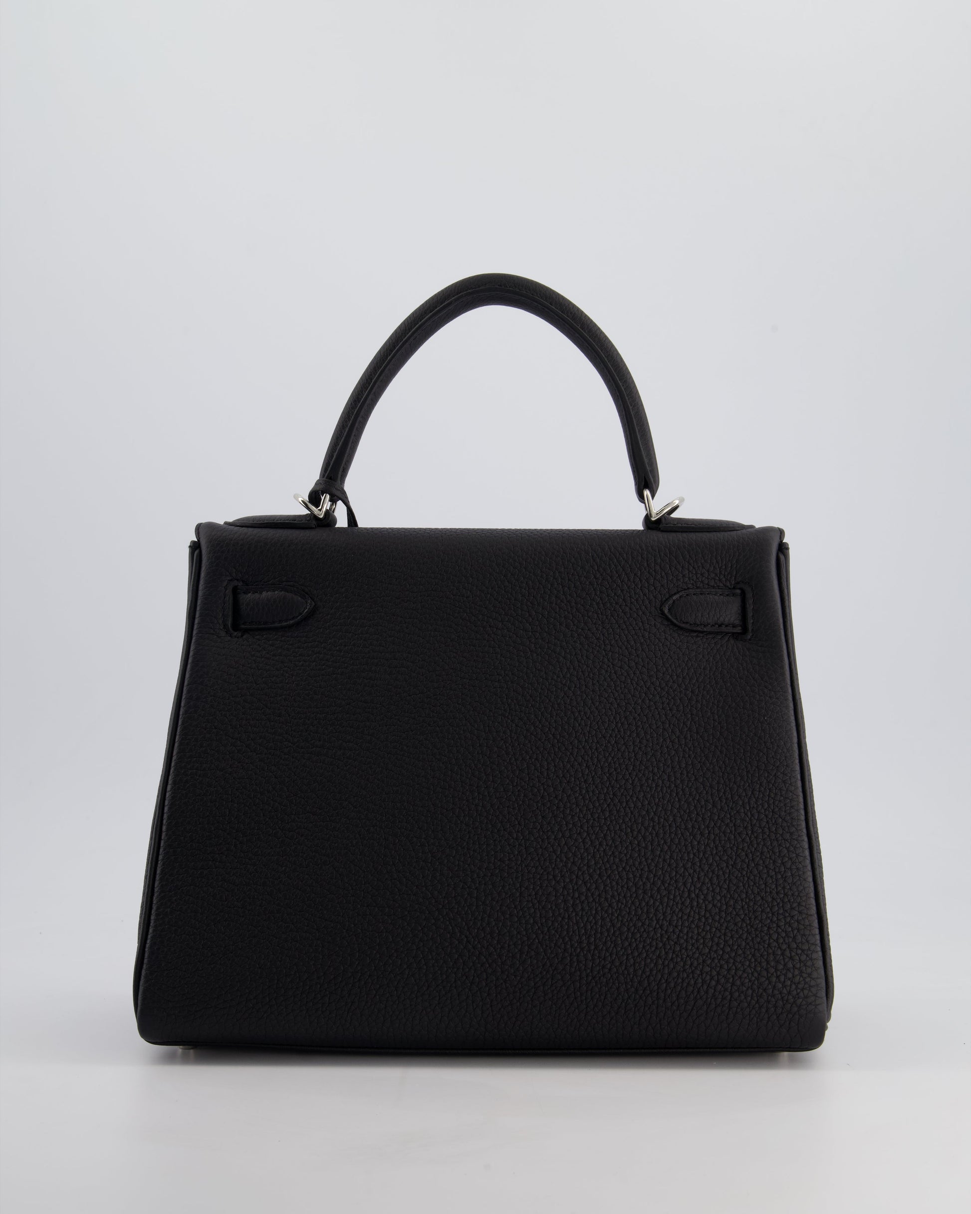 Hermes Kelly 28cm Retourne Bag in Black Togo Leather with Palladium Hardware