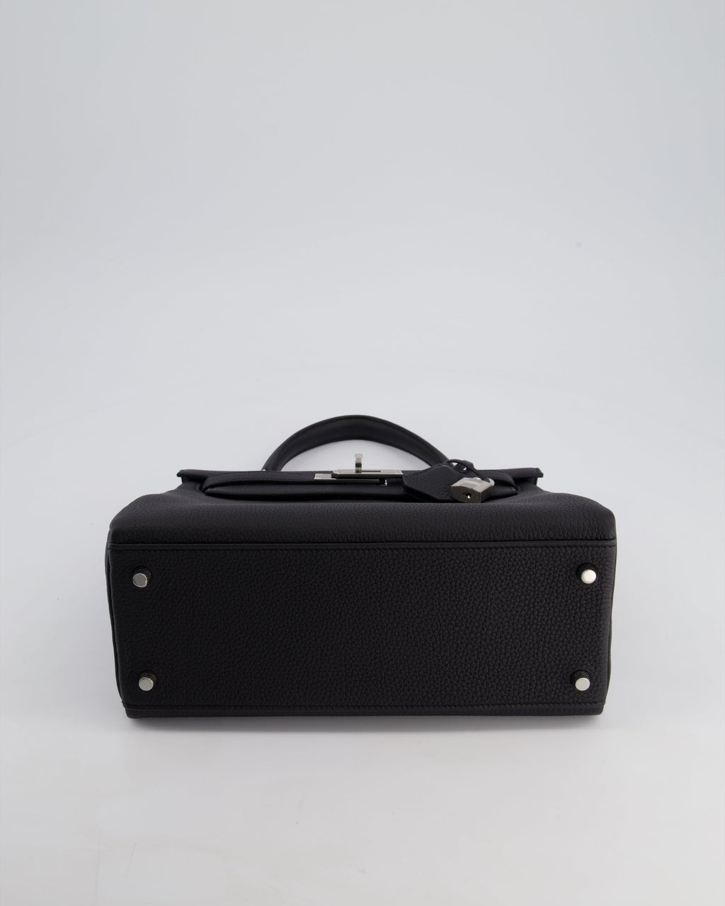 Hermes Kelly 28cm Retourne Bag in Black Togo Leather with Palladium Hardware