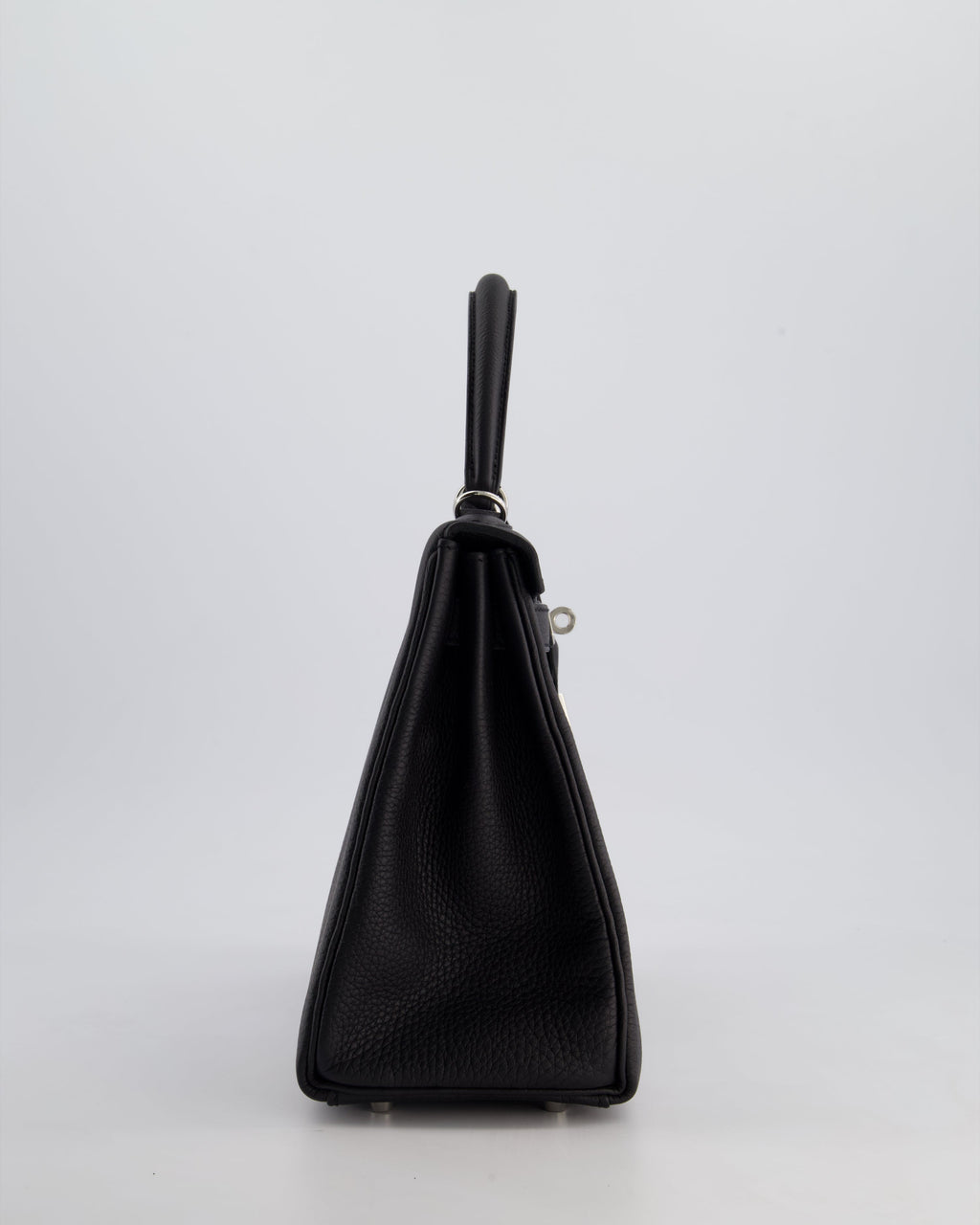 Hermes Kelly 28cm Retourne Bag in Black Togo Leather with Palladium Hardware