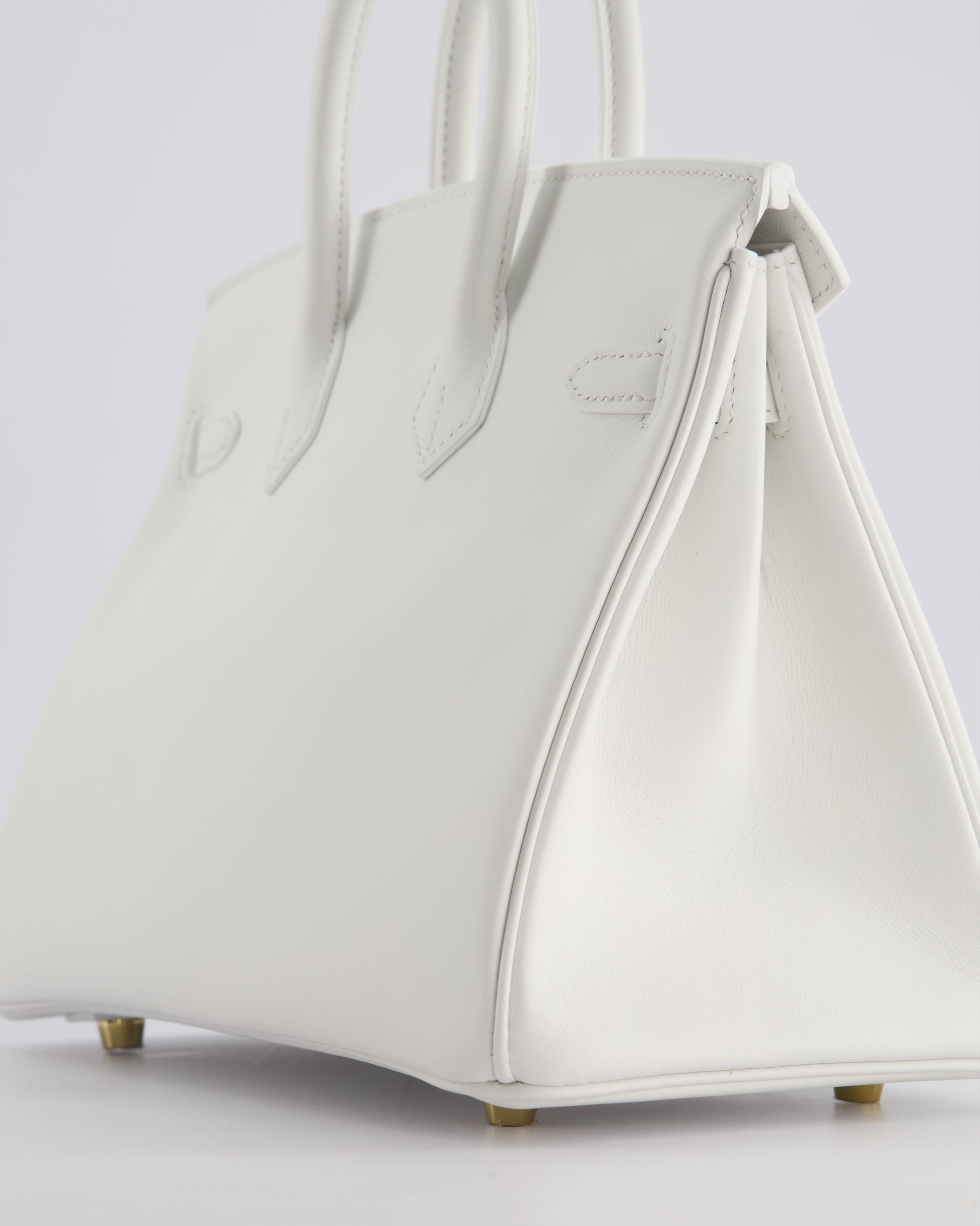 Hermes Birkin 25cm Bag in New White Swift Leather with Gold Hardware