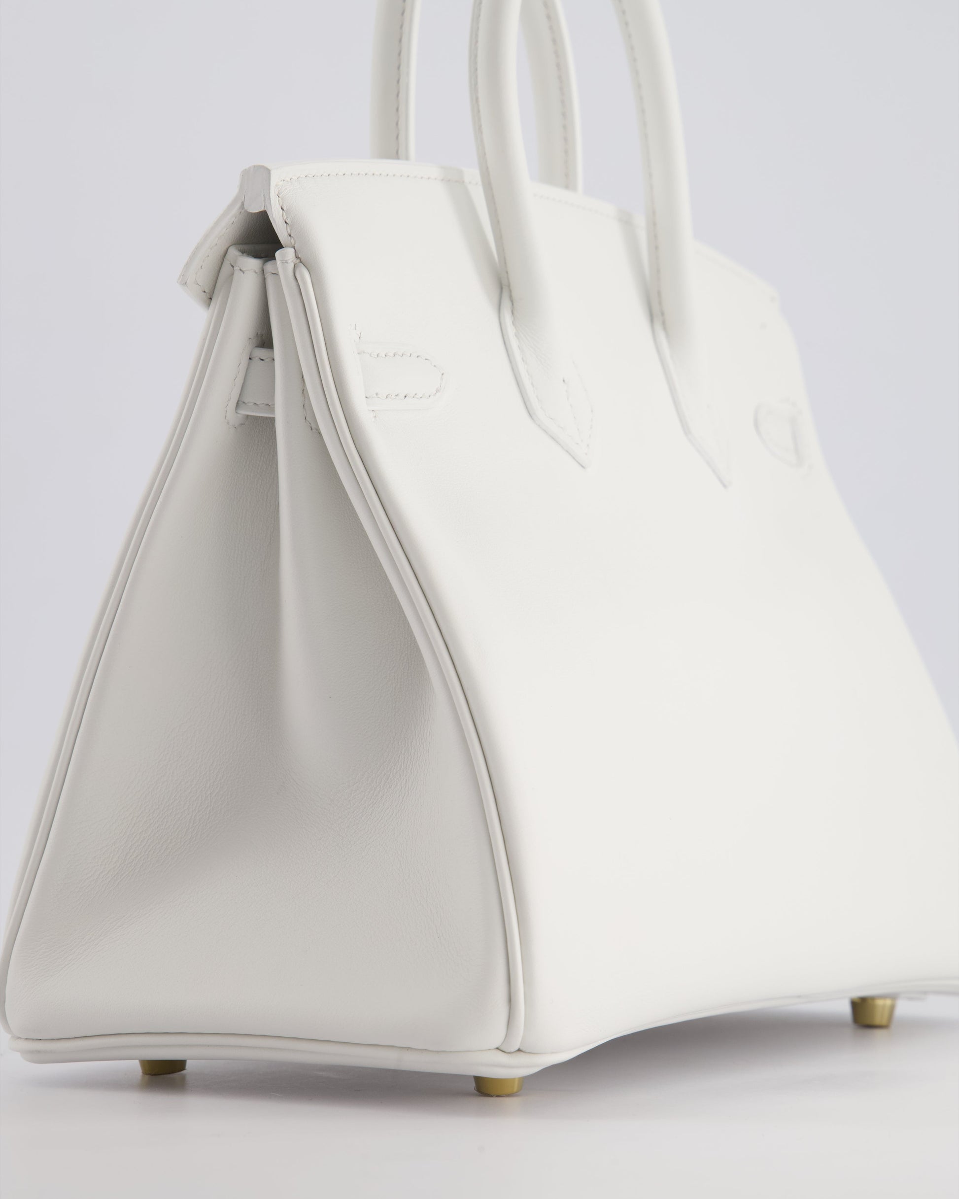 Hermes Birkin 25cm Bag in New White Swift Leather with Gold Hardware