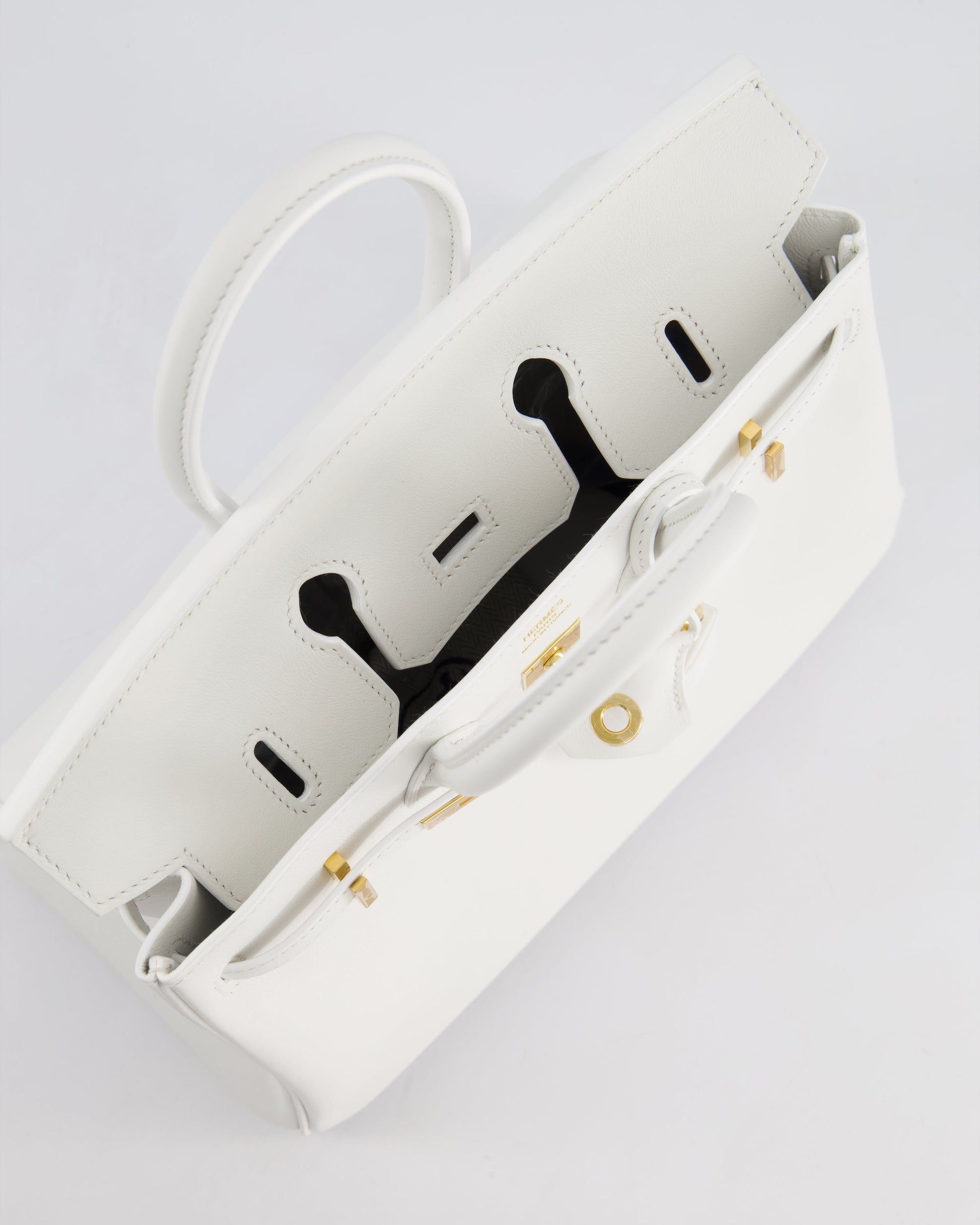 Hermes Birkin 25cm Bag in New White Swift Leather with Gold Hardware