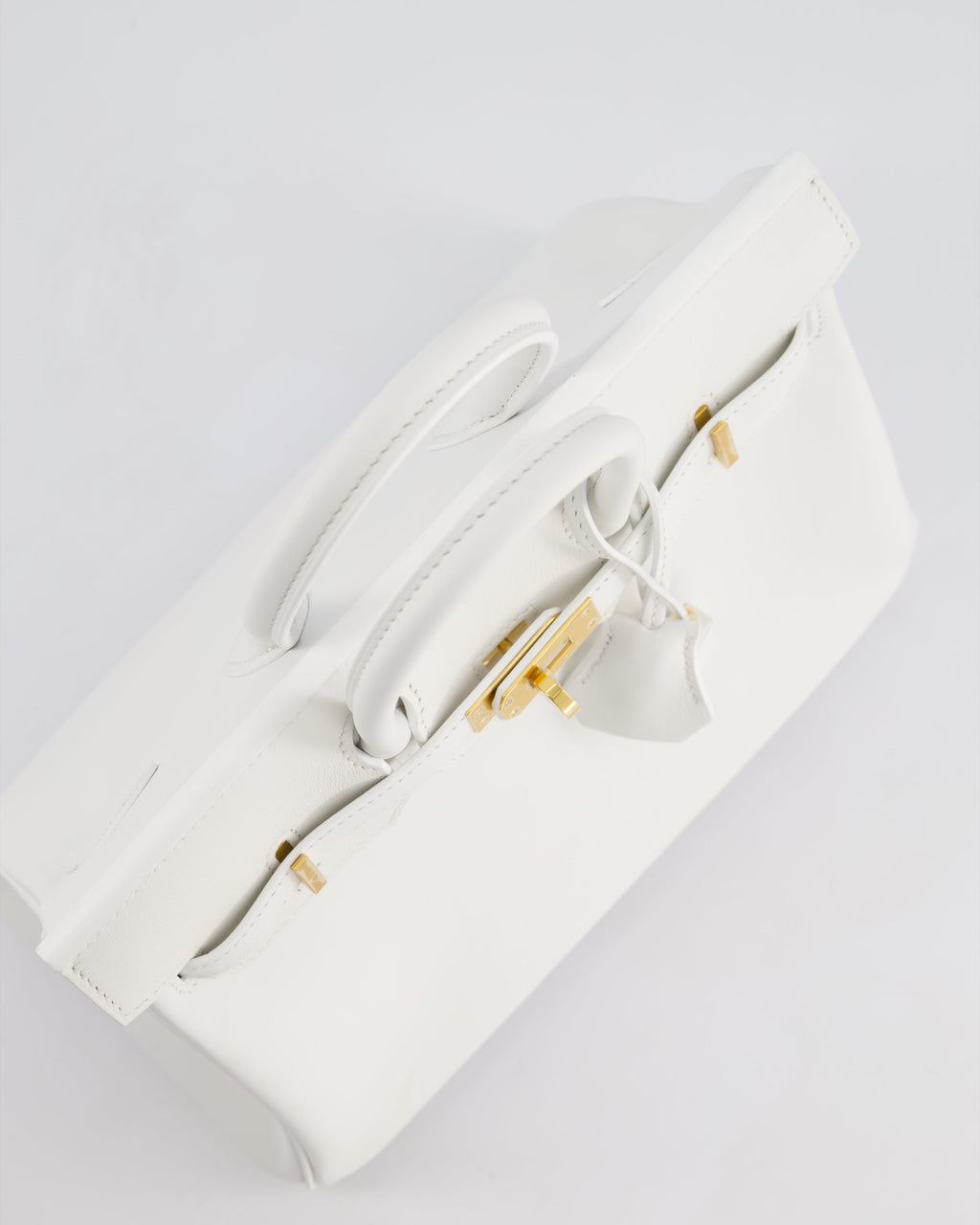 Hermes Birkin 25cm Bag in New White Swift Leather with Gold Hardware