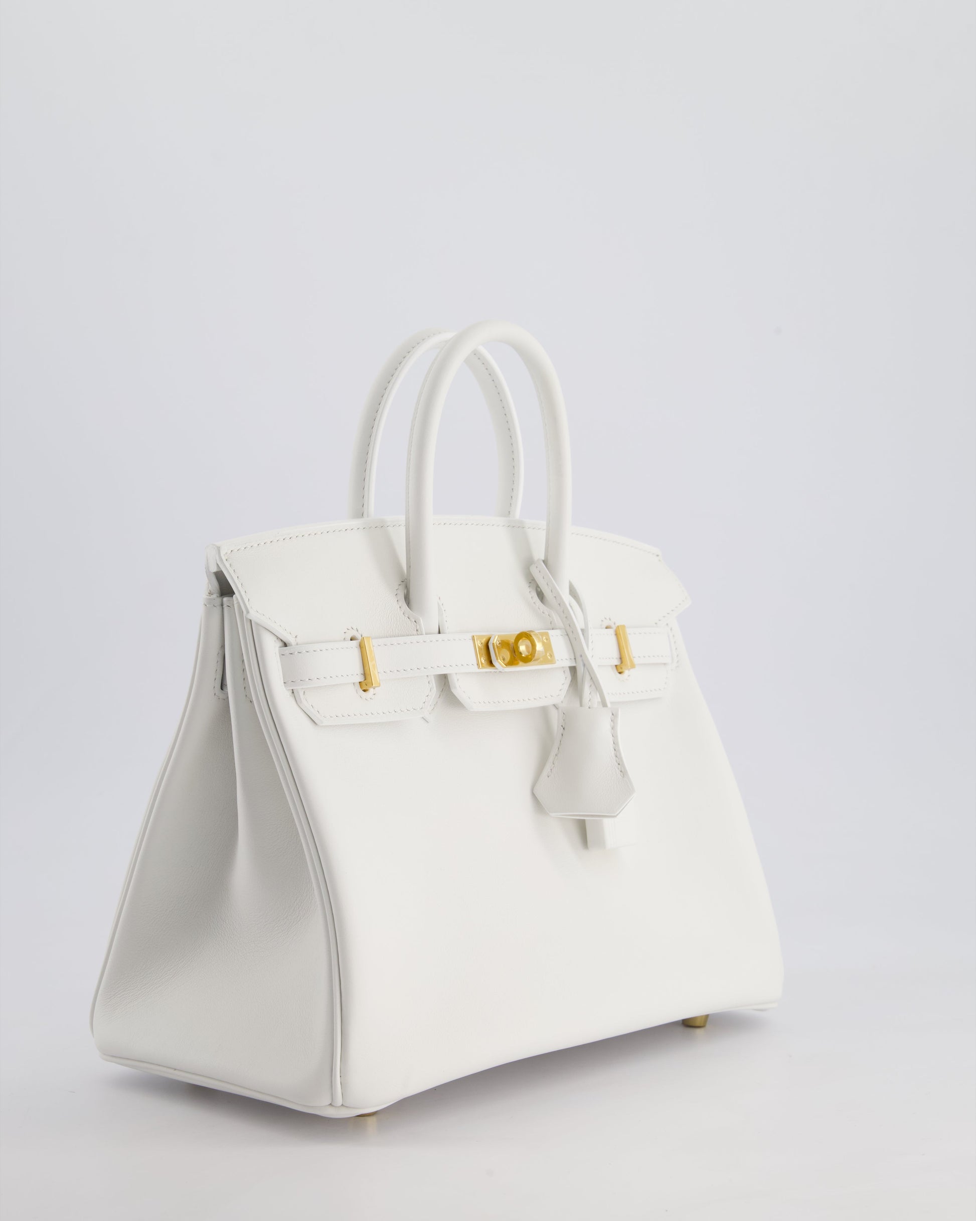 Hermes Birkin 25cm Bag in New White Swift Leather with Gold Hardware