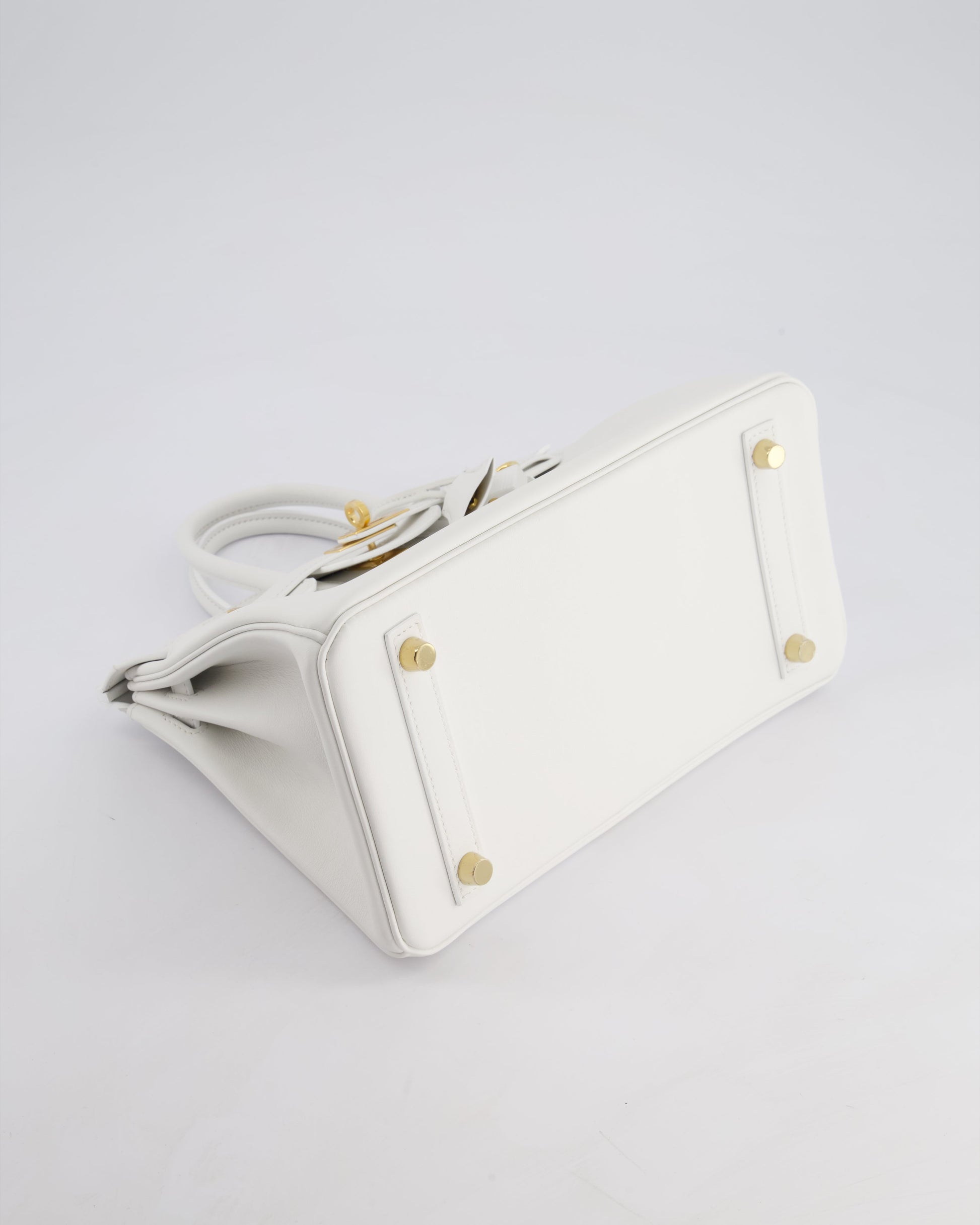 Hermes Birkin 25cm Bag in New White Swift Leather with Gold Hardware