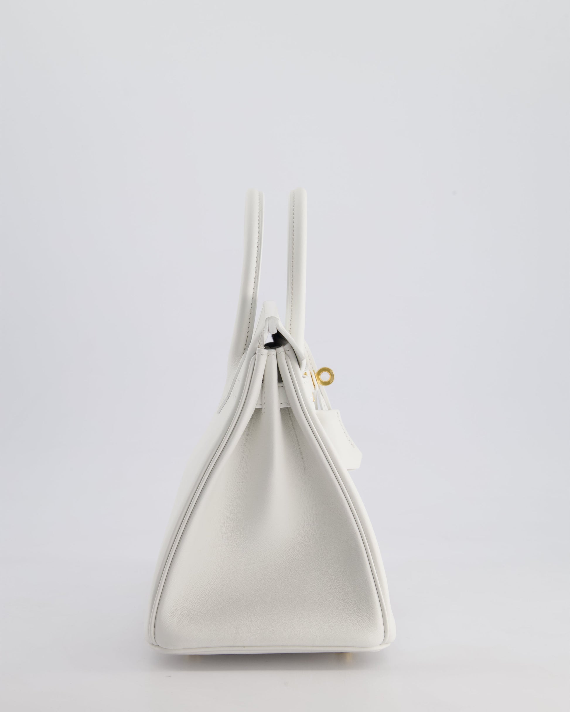 Hermes Birkin 25cm Bag in New White Swift Leather with Gold Hardware