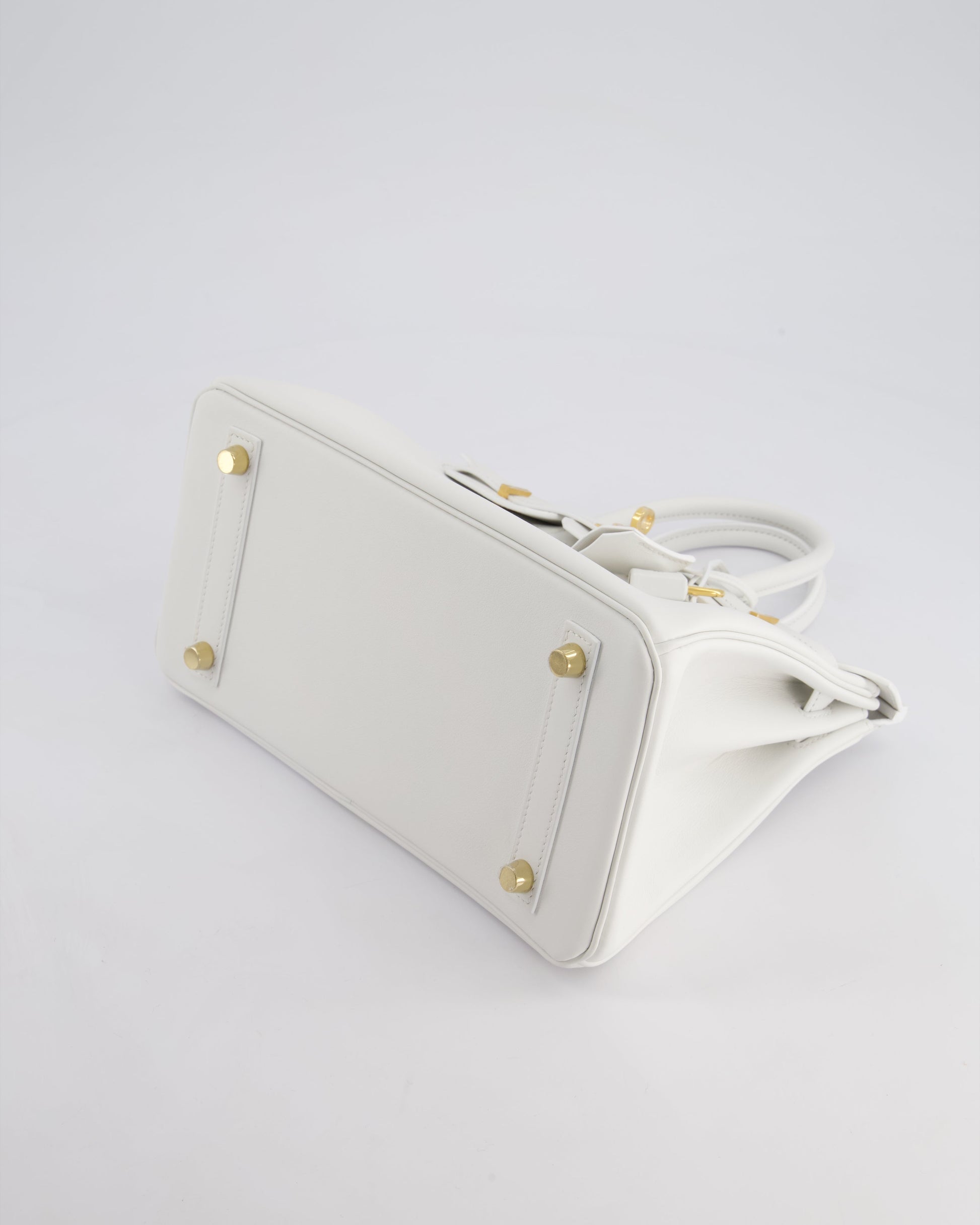 Hermes Birkin 25cm Bag in New White Swift Leather with Gold Hardware