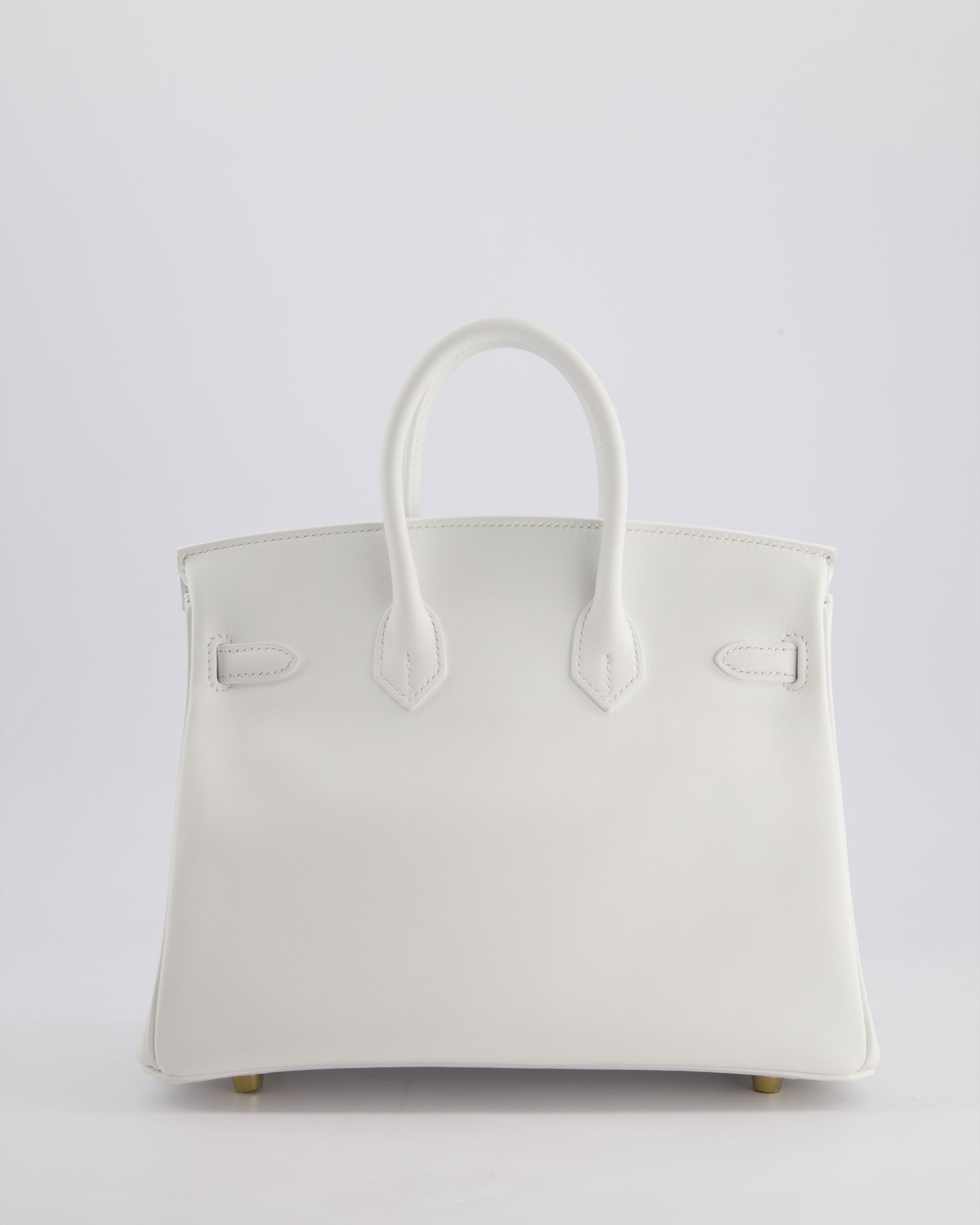 Hermes Birkin 25cm Bag in New White Swift Leather with Gold Hardware