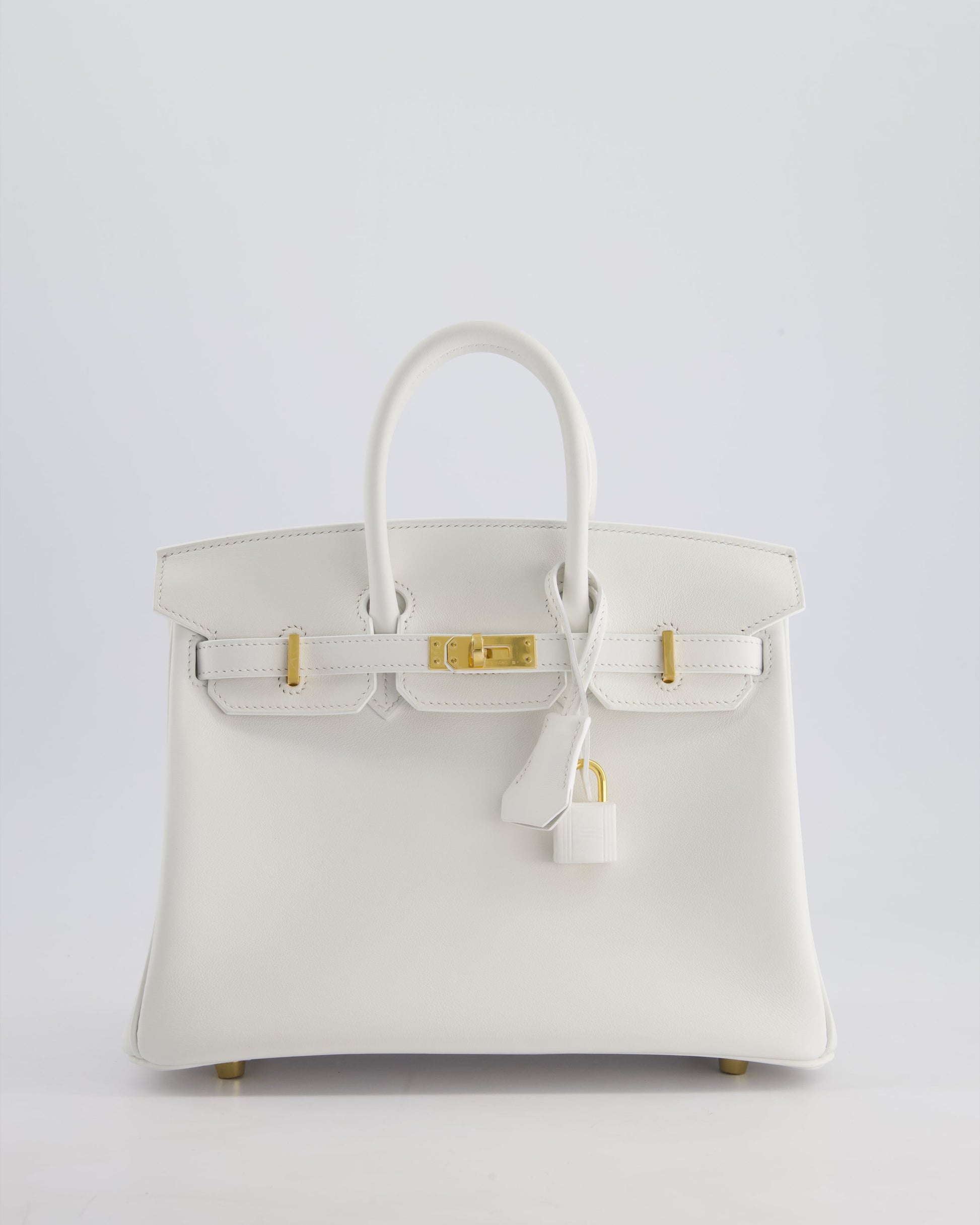 Hermes Birkin 25cm Bag in New White Swift Leather with Gold Hardware