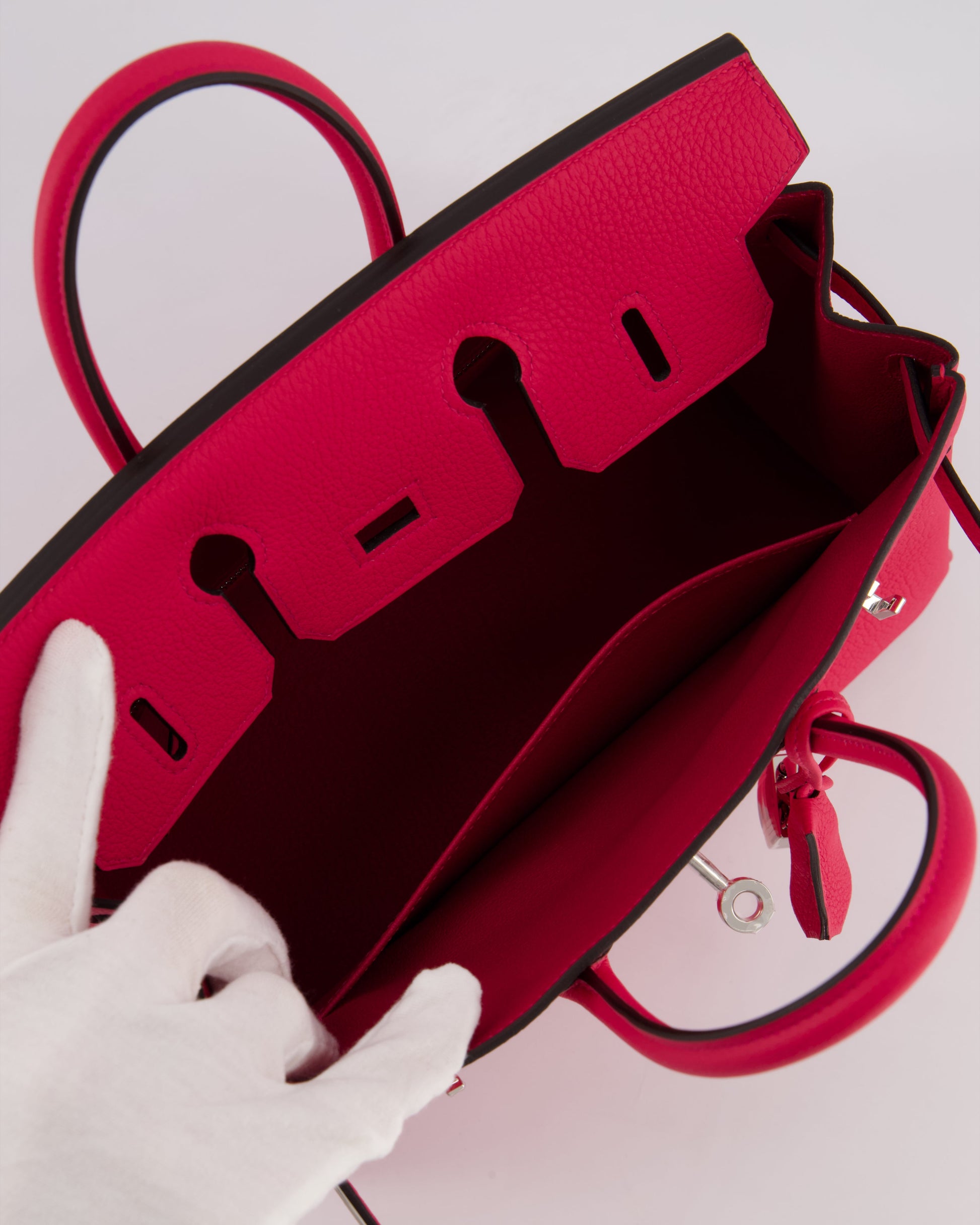 Hermes Birkin 25cm Bag in Rose Mexico Togo Leather with Palladium Hardware