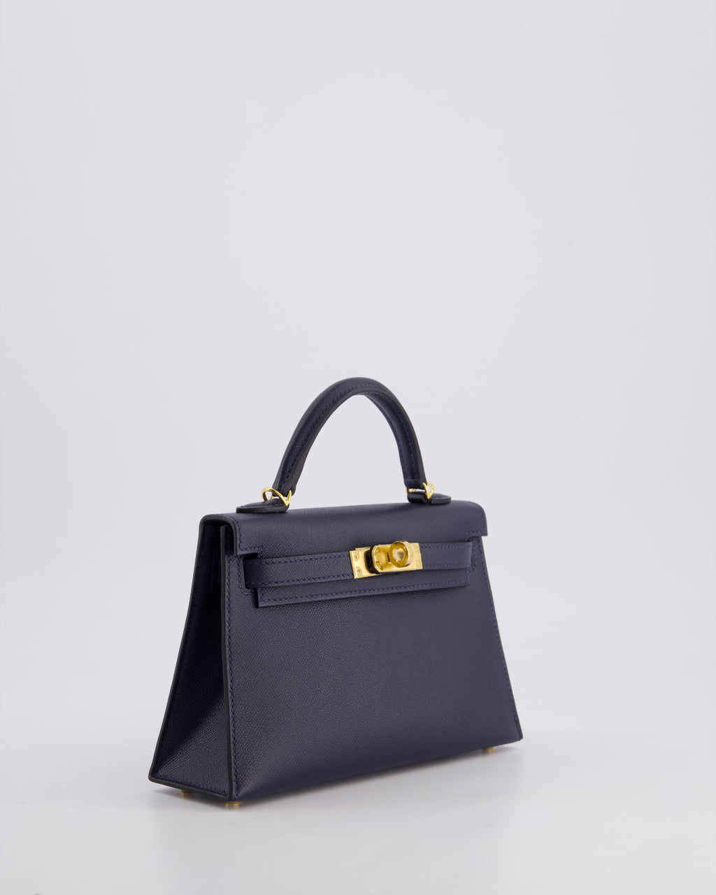Hermes Mini Kelly II Bag 20cm in Bleu Nuit Madame Leather with Gold Hardware