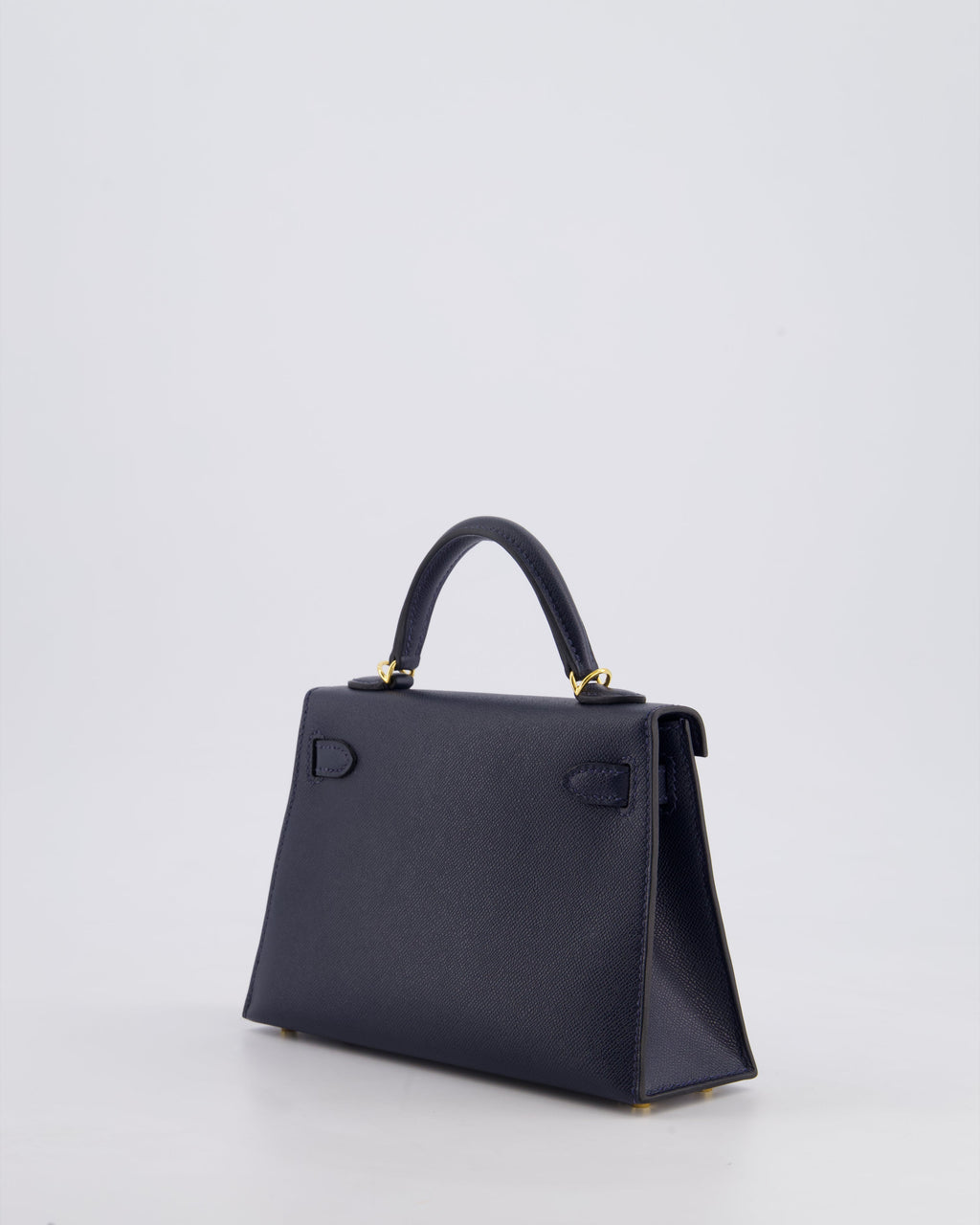 Hermes Mini Kelly II Bag 20cm in Bleu Nuit Madame Leather with Gold Hardware