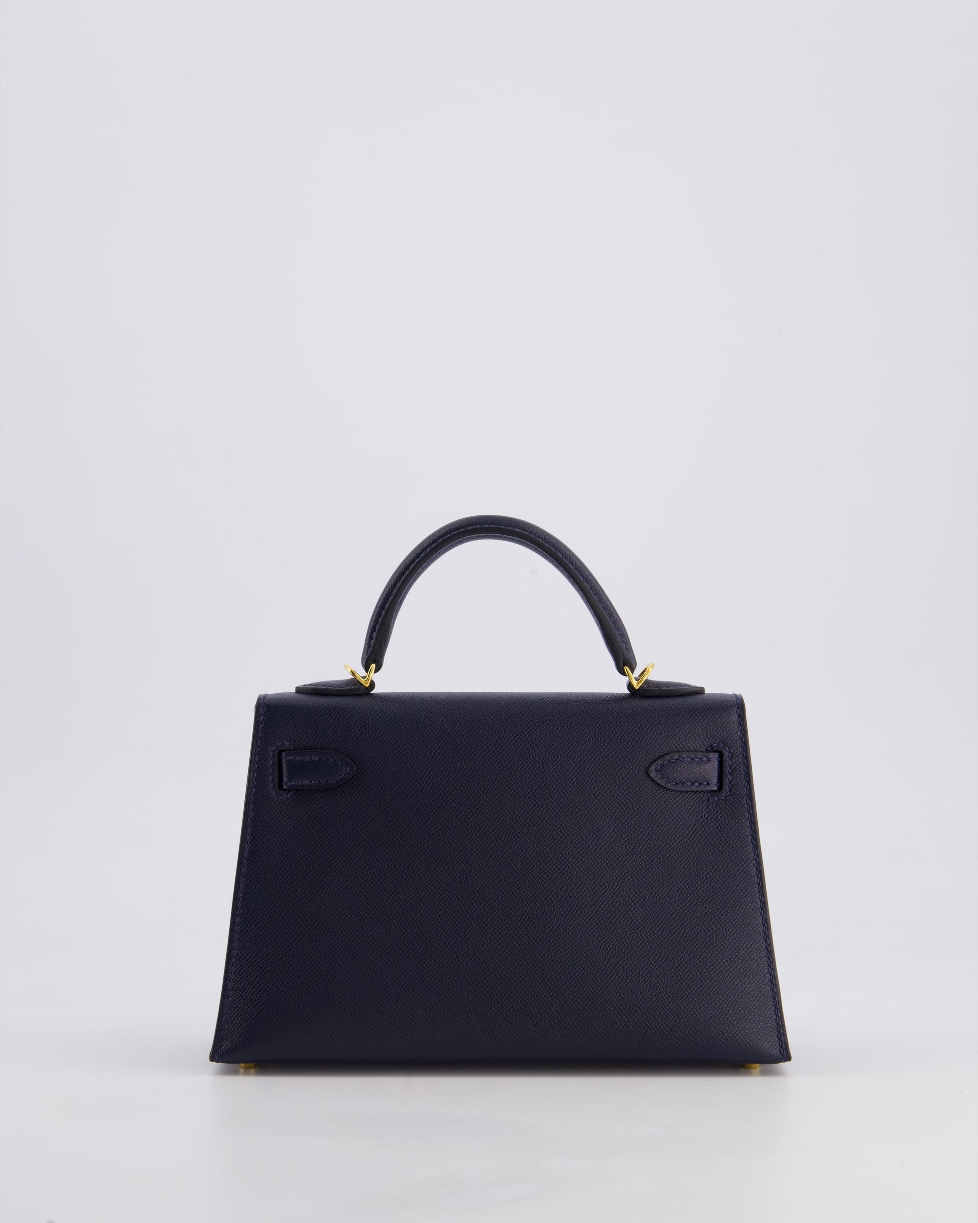 Hermes Mini Kelly II Bag 20cm in Bleu Nuit Madame Leather with Gold Hardware