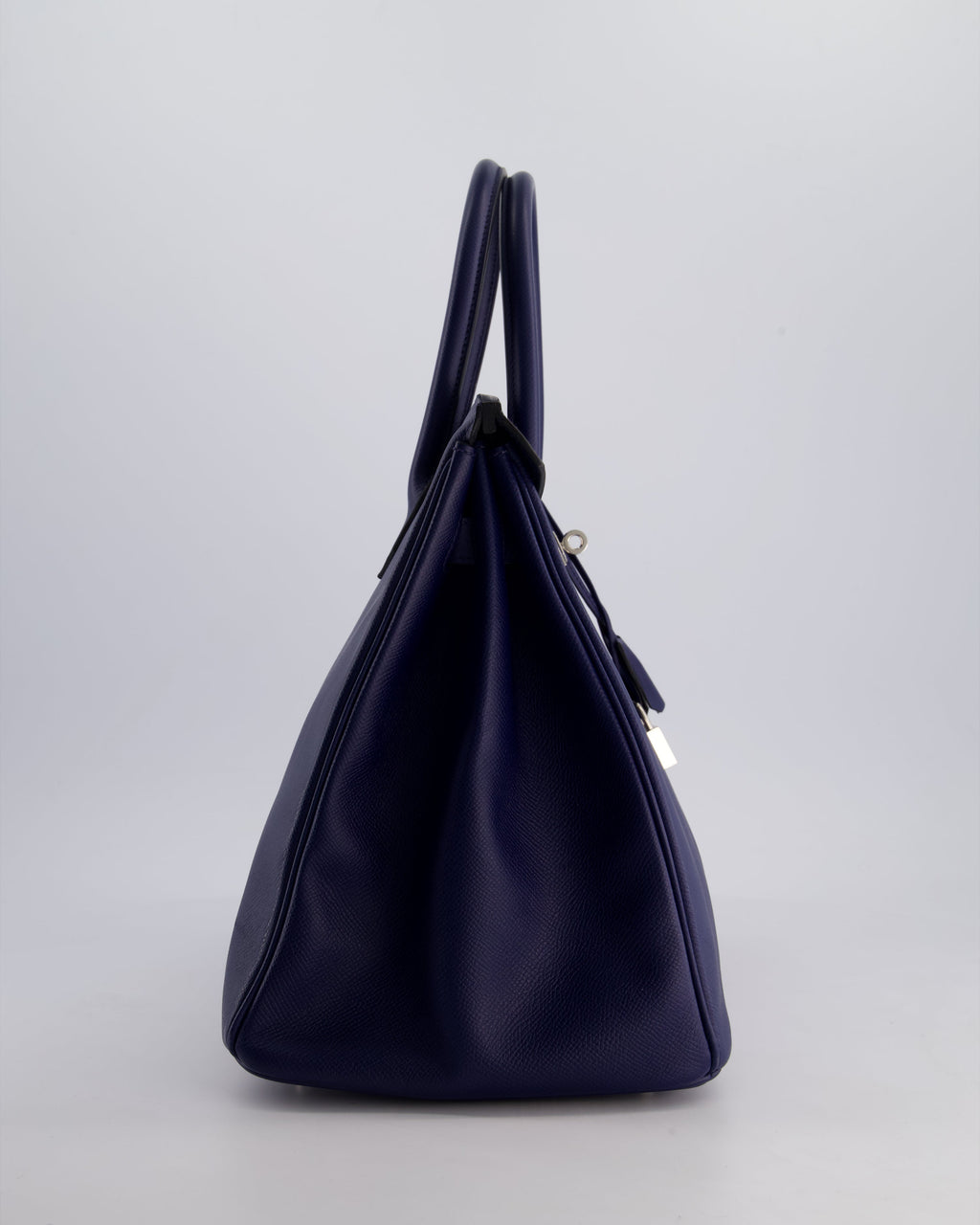 Hermes Birkin 35cm Retourne Bag in Bleu Saphir Epsom Leather with Palladium Hardware