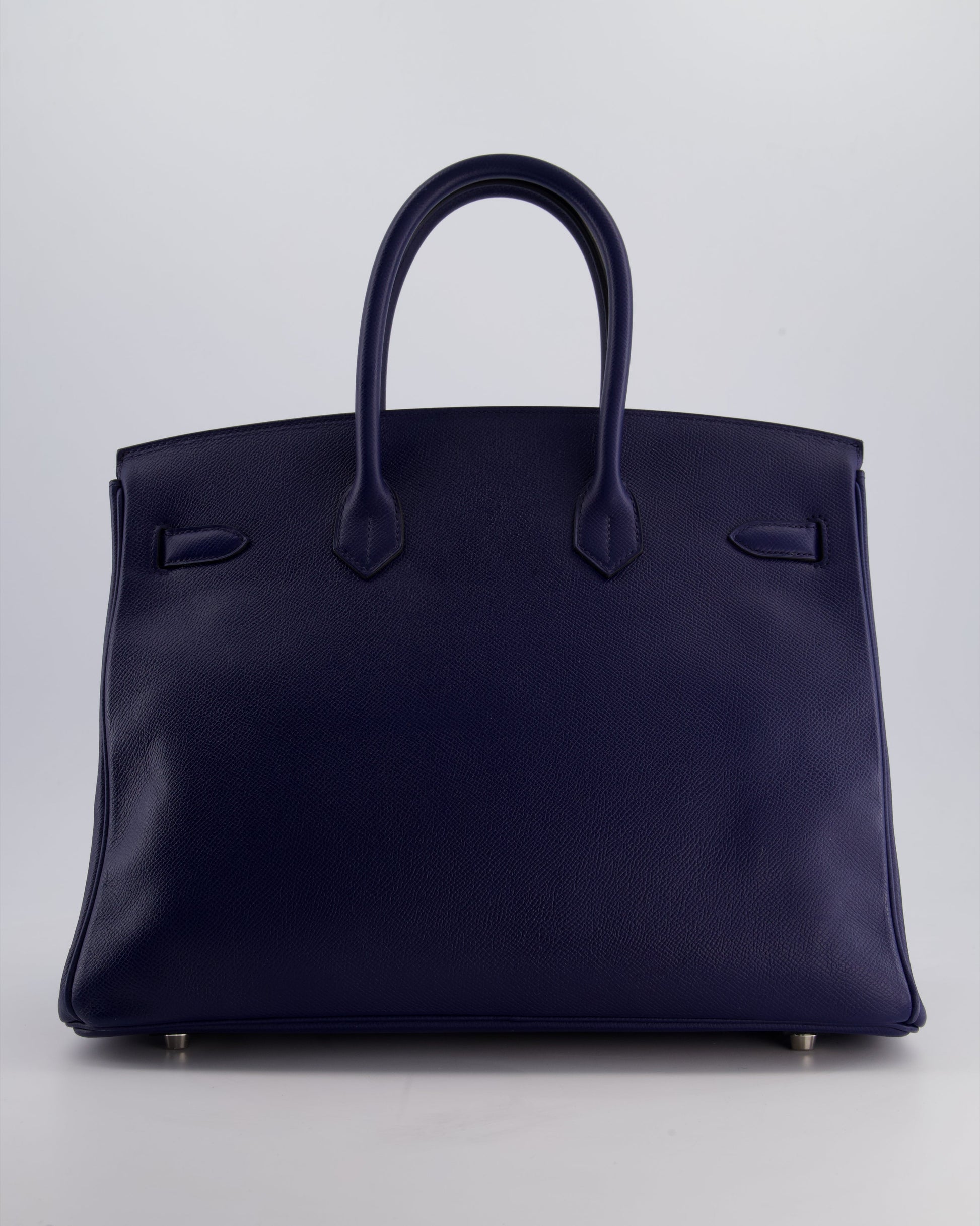 Hermes Birkin 35cm Retourne Bag in Bleu Saphir Epsom Leather with Palladium Hardware