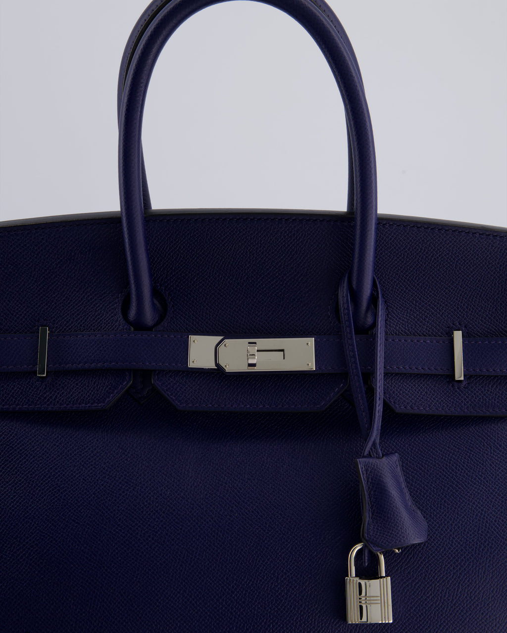 Hermes Birkin 35cm Retourne Bag in Bleu Saphir Epsom Leather with Palladium Hardware