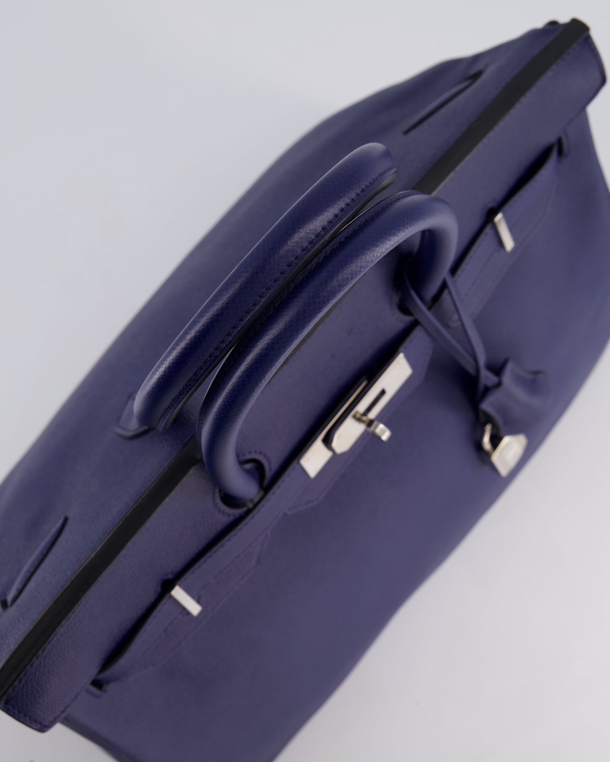 Hermes Birkin 35cm Retourne Bag in Bleu Saphir Epsom Leather with Palladium Hardware