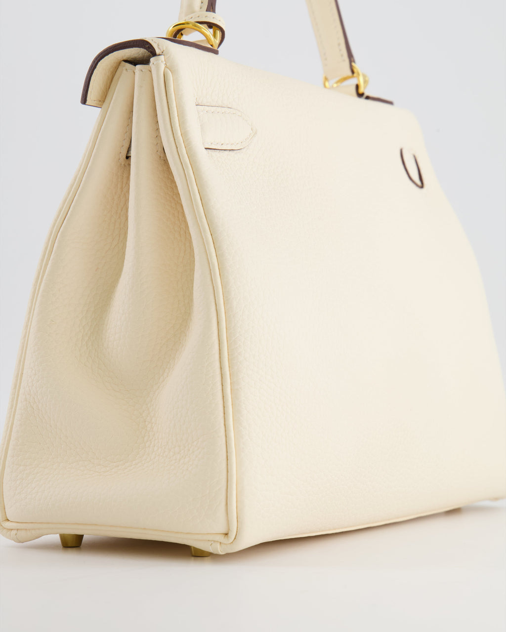 Hermes Kelly 28cm Retourne Bag in Nata Clemence Leather with Gold Hardware