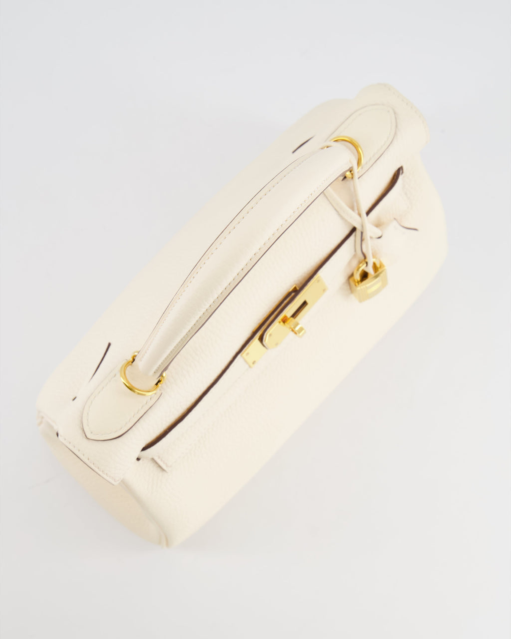 Hermes Kelly 28cm Retourne Bag in Nata Clemence Leather with Gold Hardware