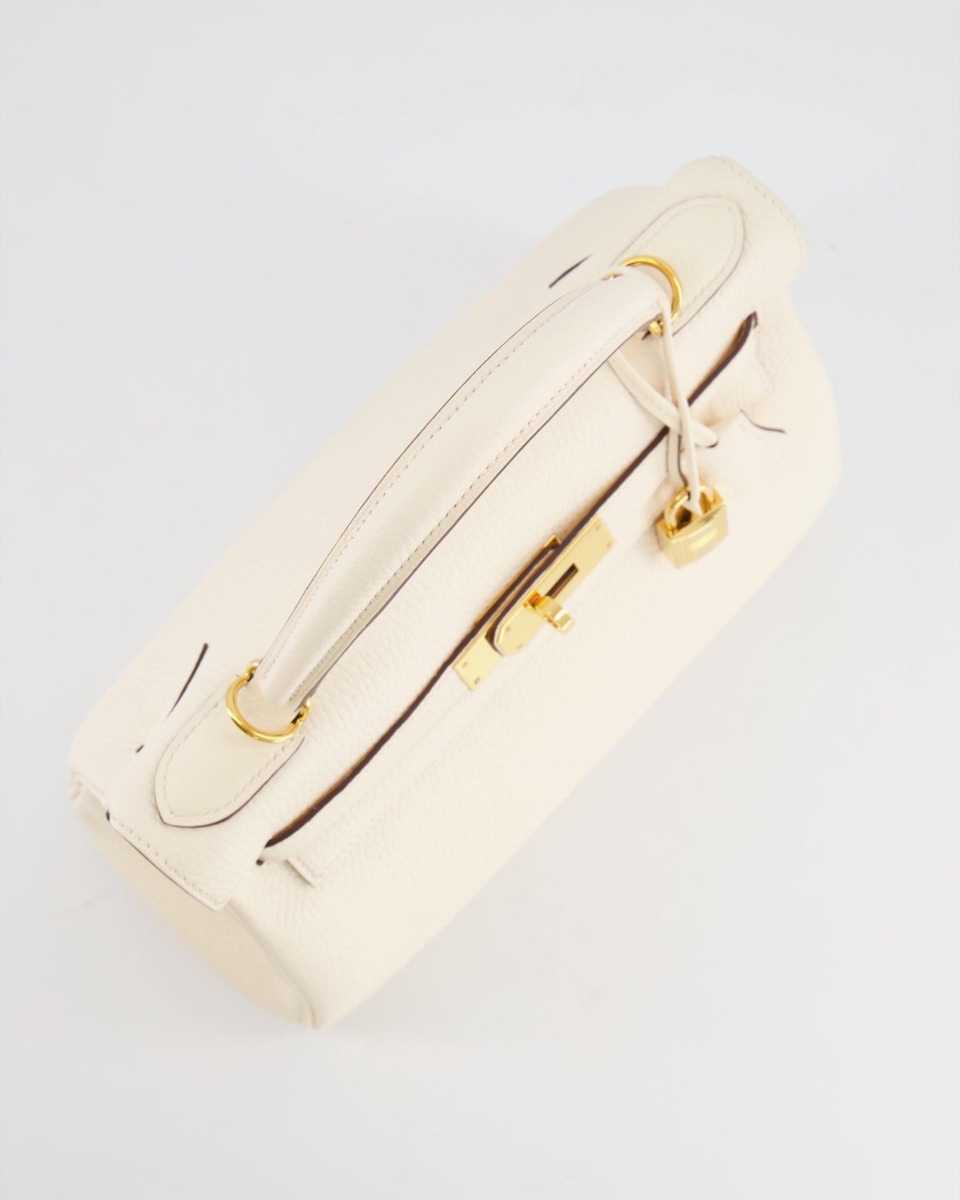 Hermes Kelly 28cm Retourne Bag in Nata Clemence Leather with Gold Hardware