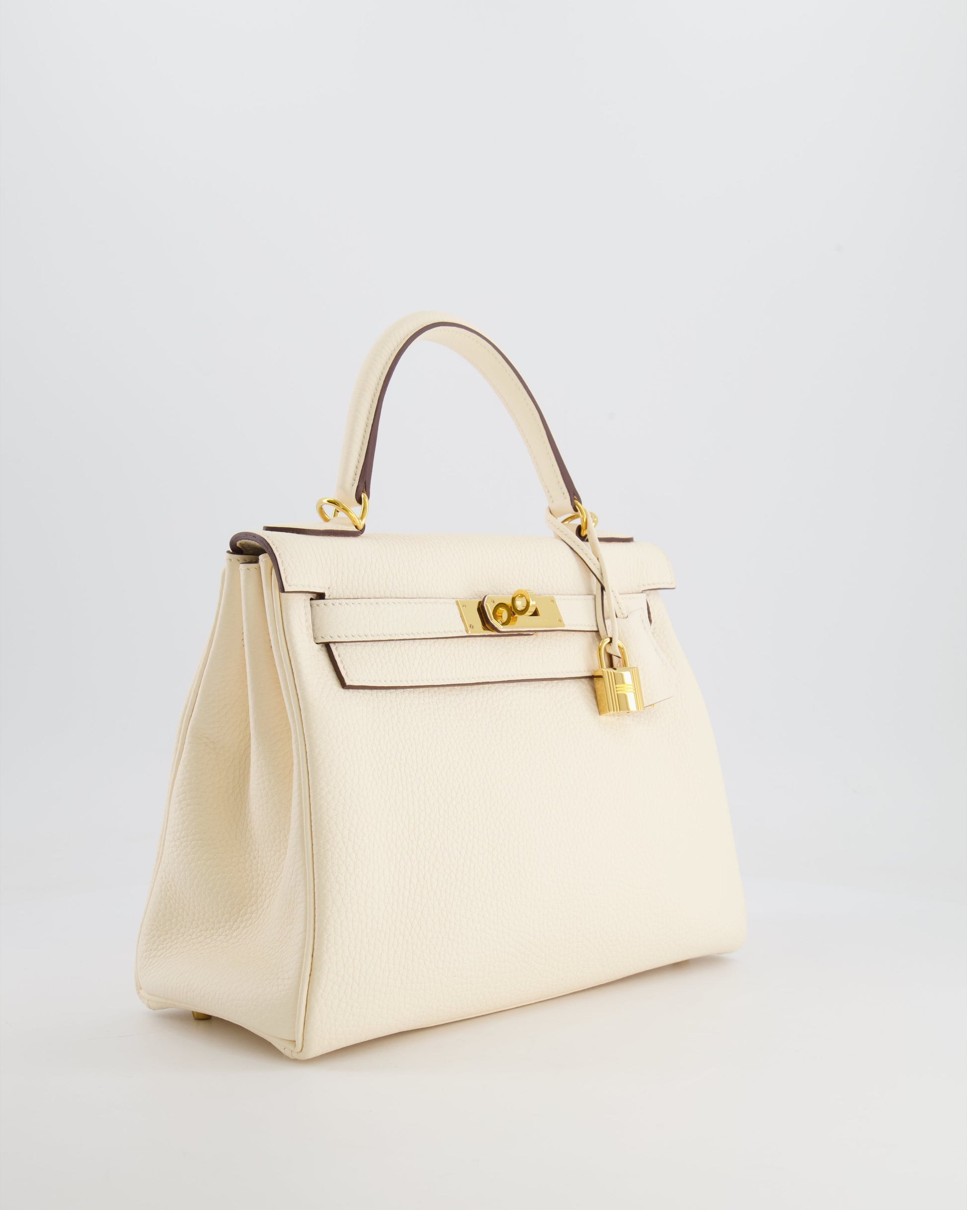 Hermes Kelly 28cm Retourne Bag in Nata Clemence Leather with Gold Hardware