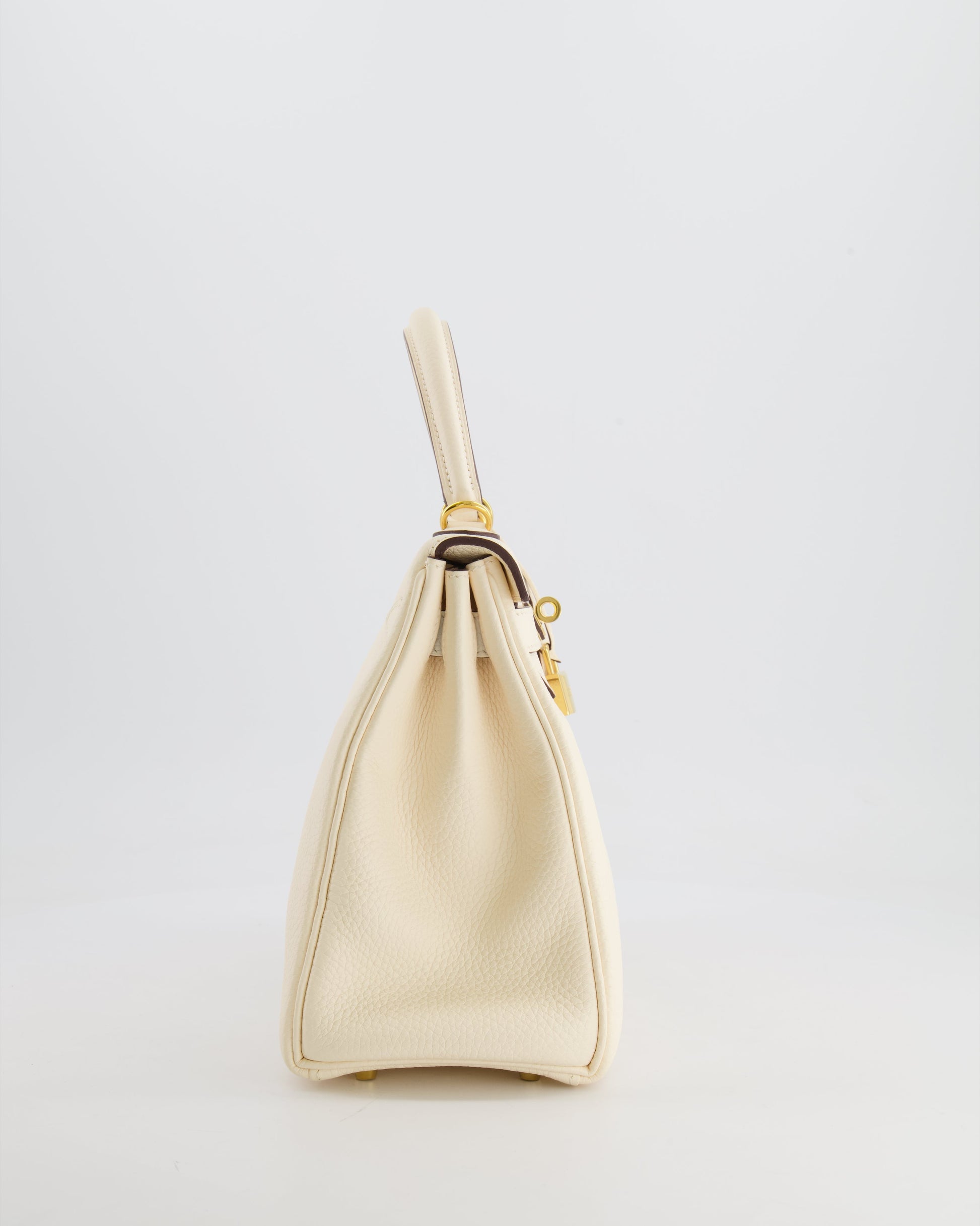 Hermes Kelly 28cm Retourne Bag in Nata Clemence Leather with Gold Hardware