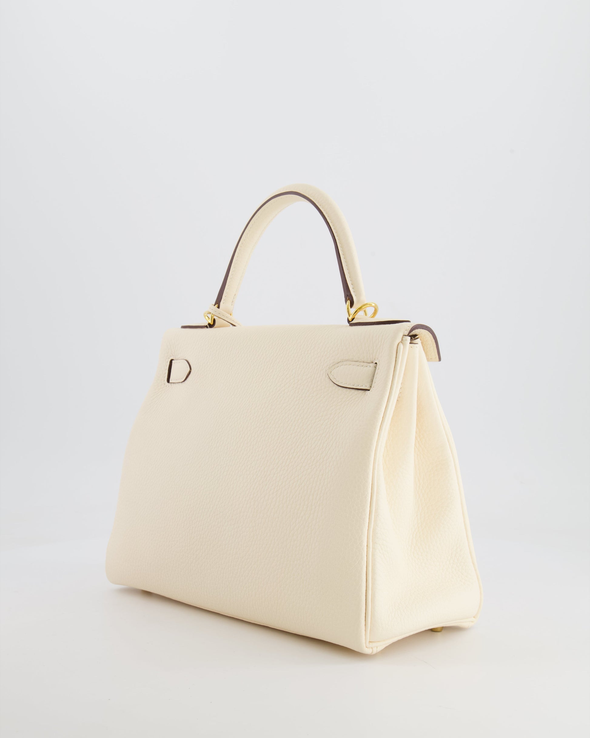 Hermes Kelly 28cm Retourne Bag in Nata Clemence Leather with Gold Hardware