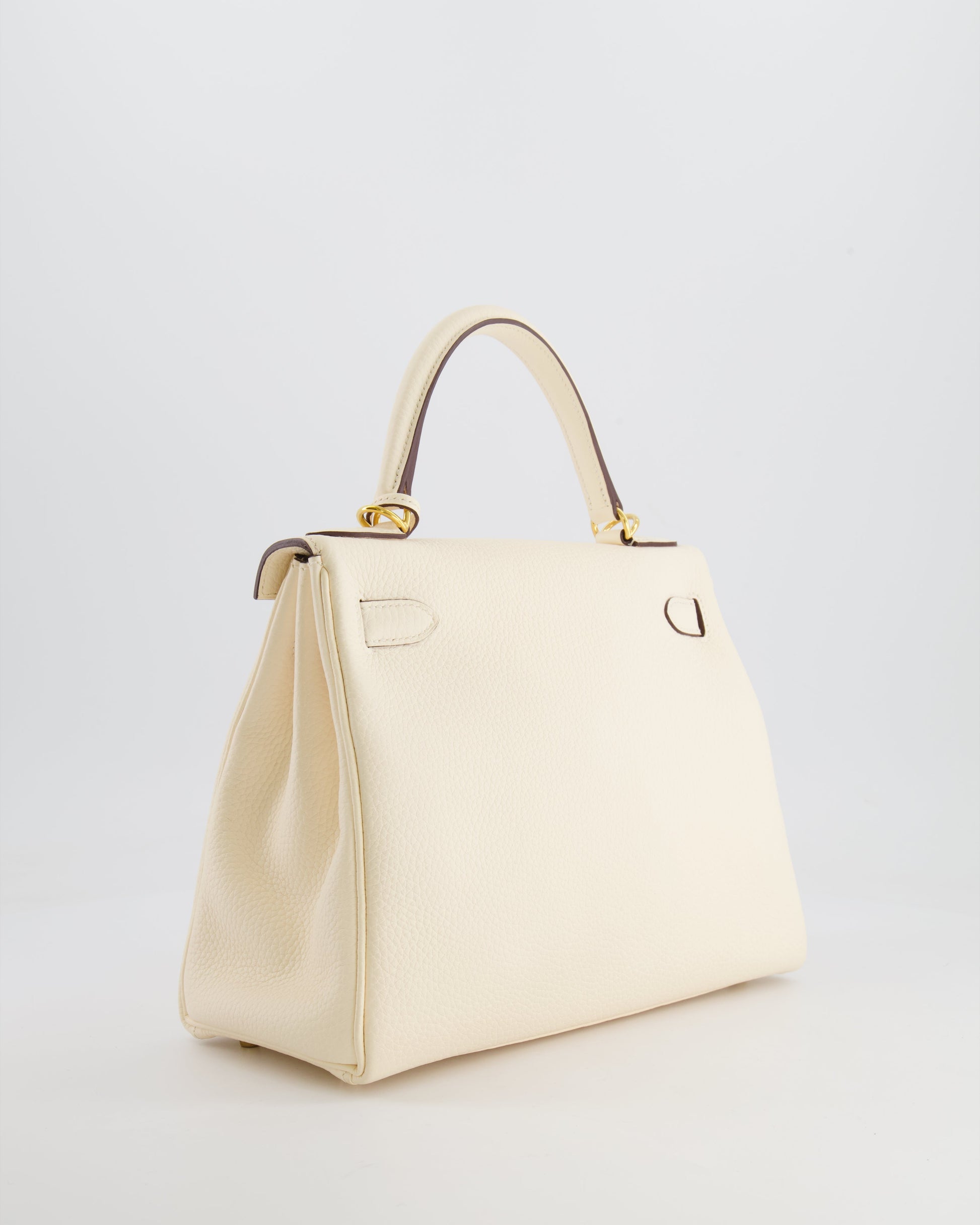 Hermes Kelly 28cm Retourne Bag in Nata Clemence Leather with Gold Hardware