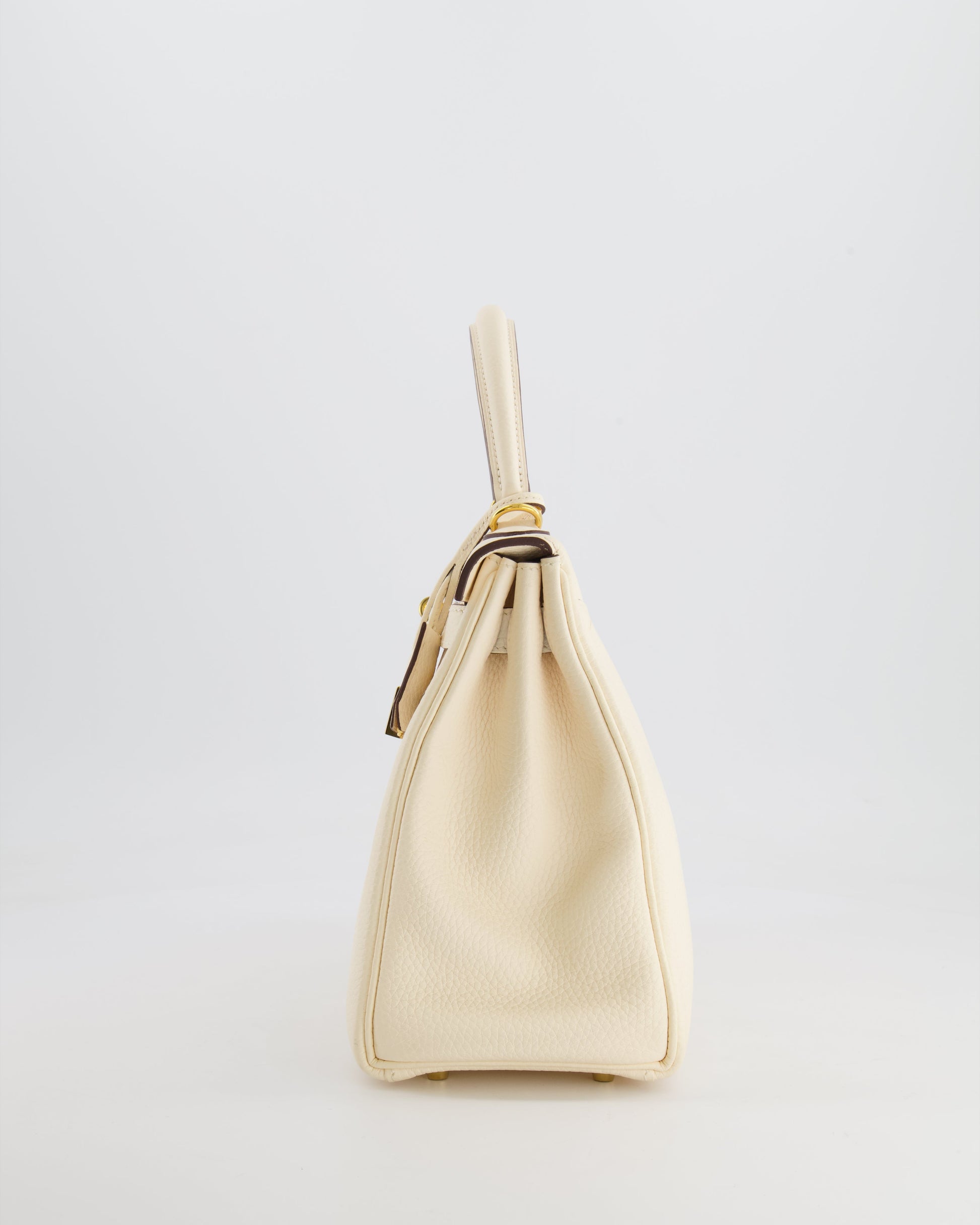 Hermes Kelly 28cm Retourne Bag in Nata Clemence Leather with Gold Hardware
