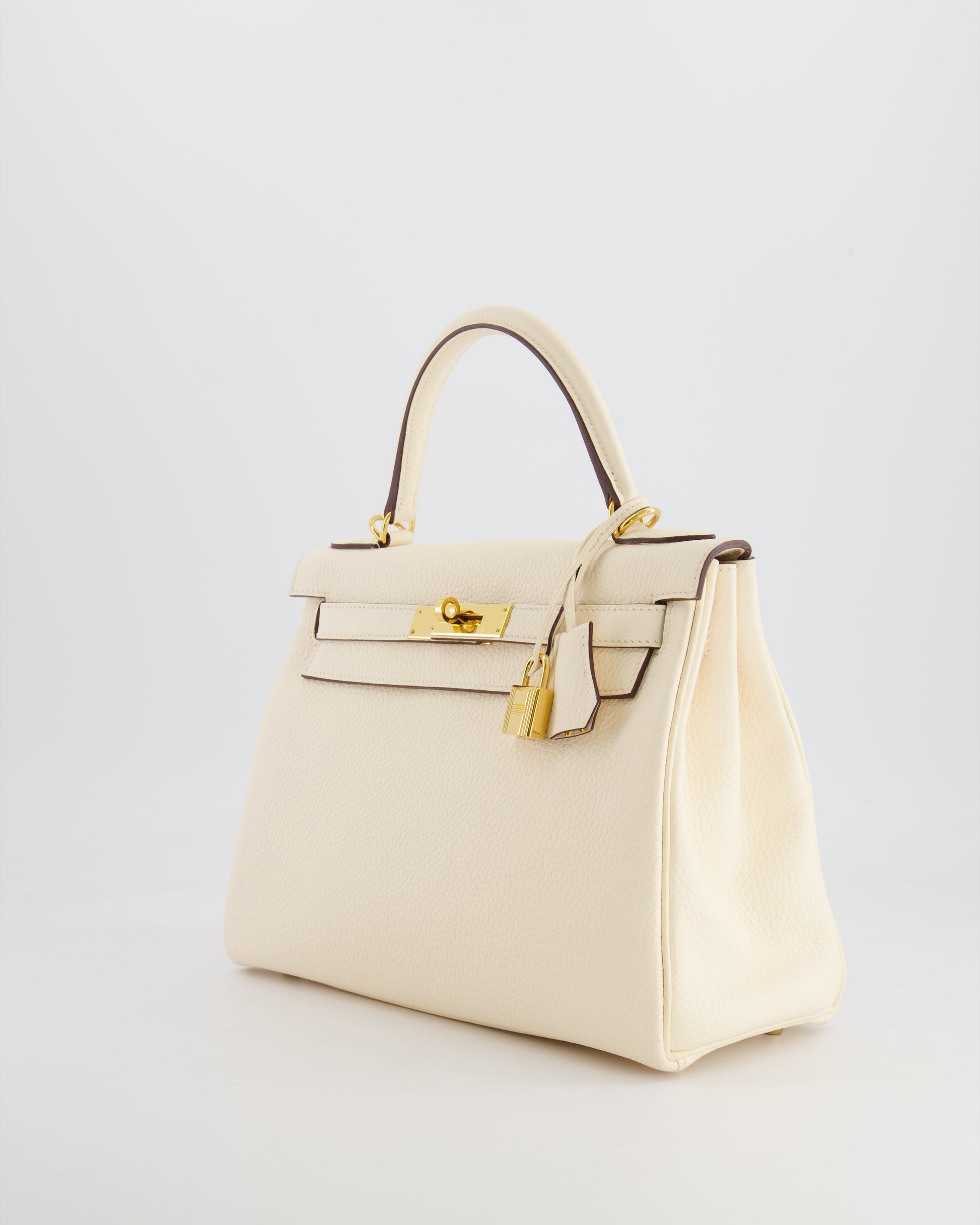 Hermes Kelly 28cm Retourne Bag in Nata Clemence Leather with Gold Hardware