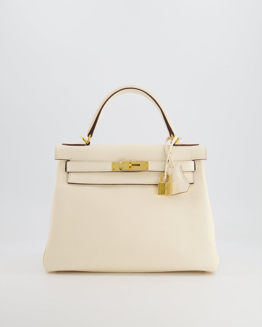 Hermes Kelly 28cm Retourne Bag in Nata Clemence Leather with Gold Hardware