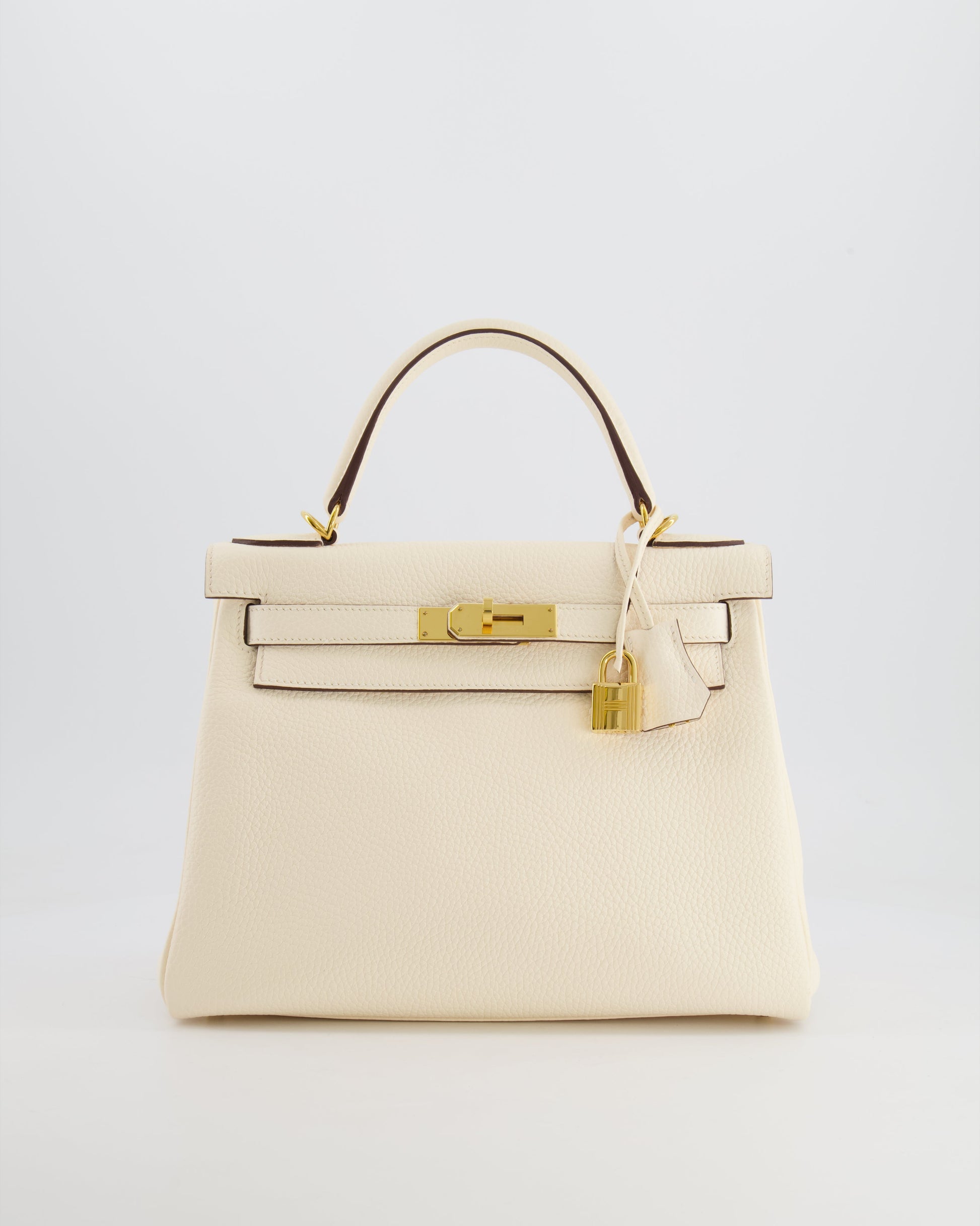 Hermes Kelly 28cm Retourne Bag in Nata Clemence Leather with Gold Hardware