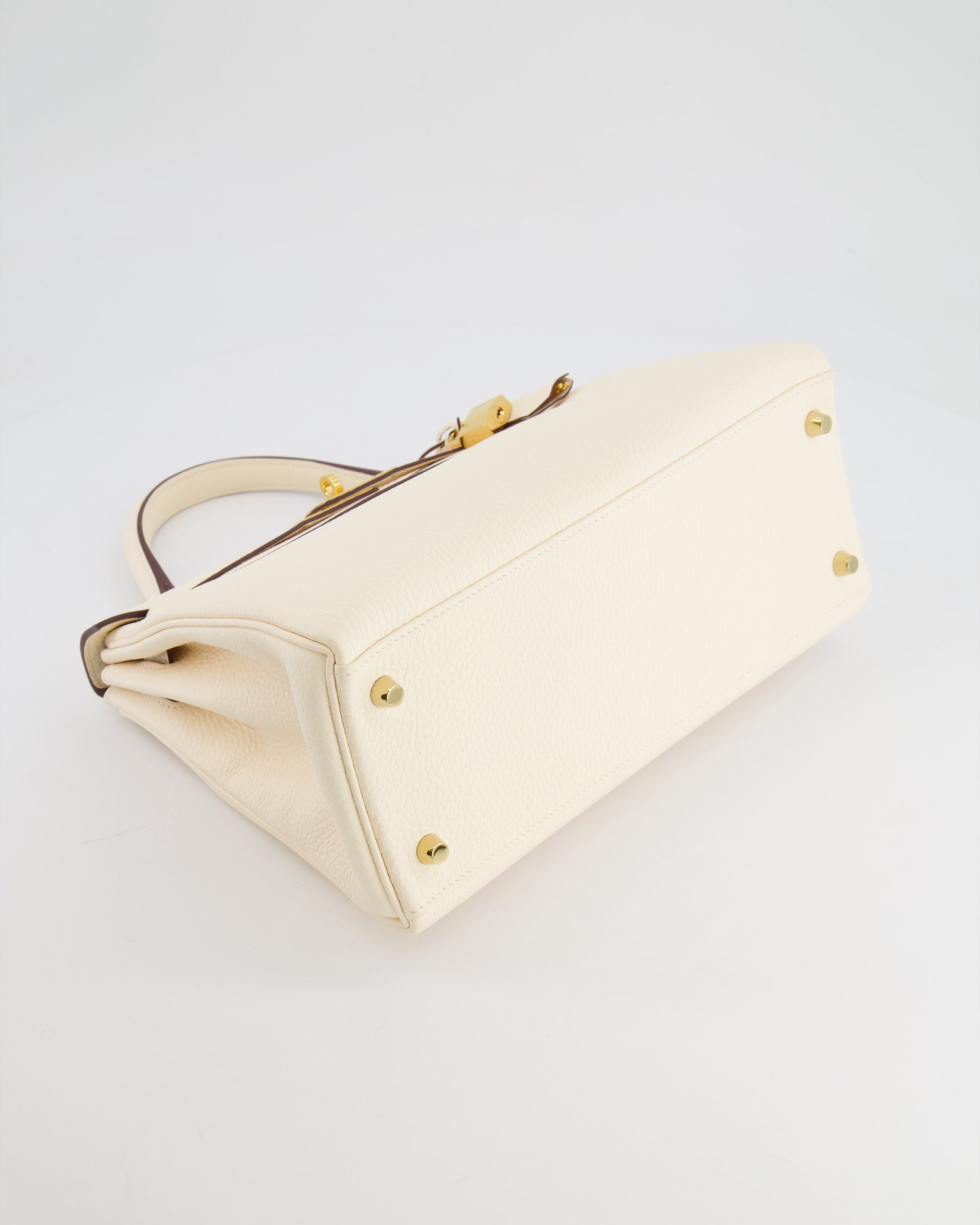 Hermes Kelly 28cm Retourne Bag in Nata Clemence Leather with Gold Hardware