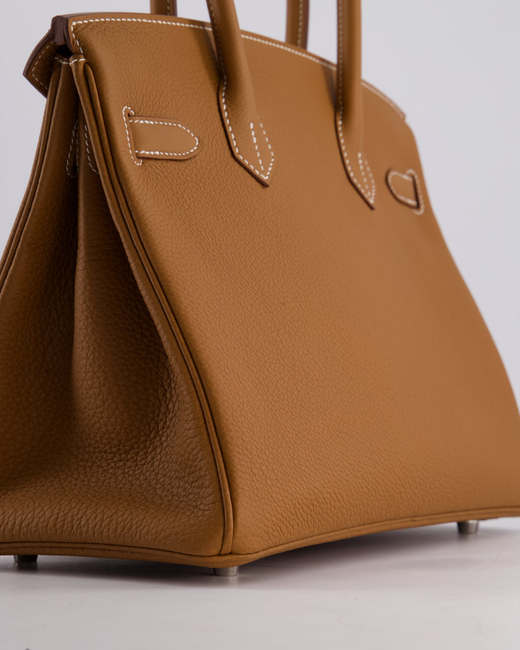 Hermes Birkin Bag 30cm Retourne in Gold Togo Leather with Palladium Hardware
