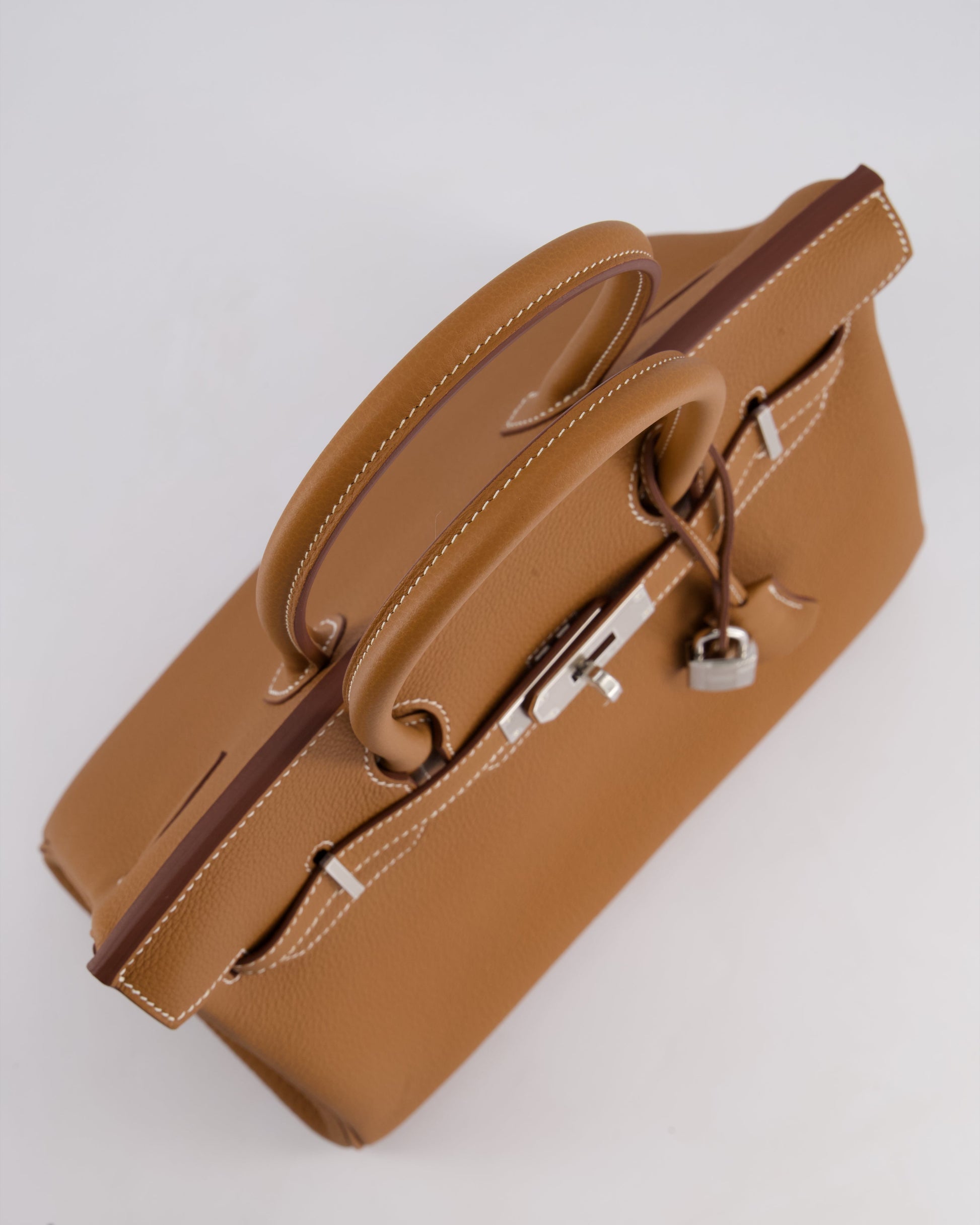 Hermes Birkin Bag 30cm Retourne in Gold Togo Leather with Palladium Hardware