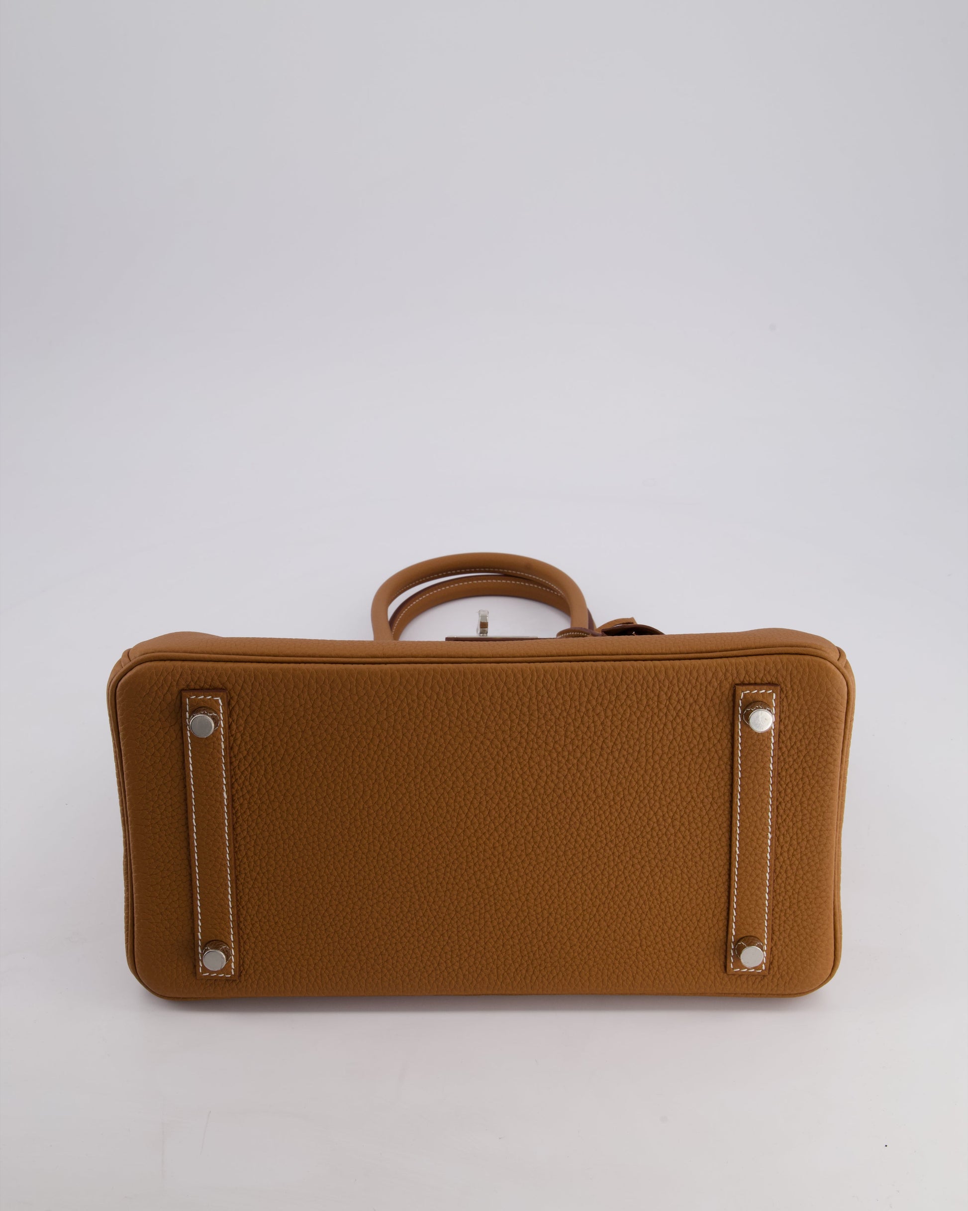 Hermes Birkin Bag 30cm Retourne in Gold Togo Leather with Palladium Hardware