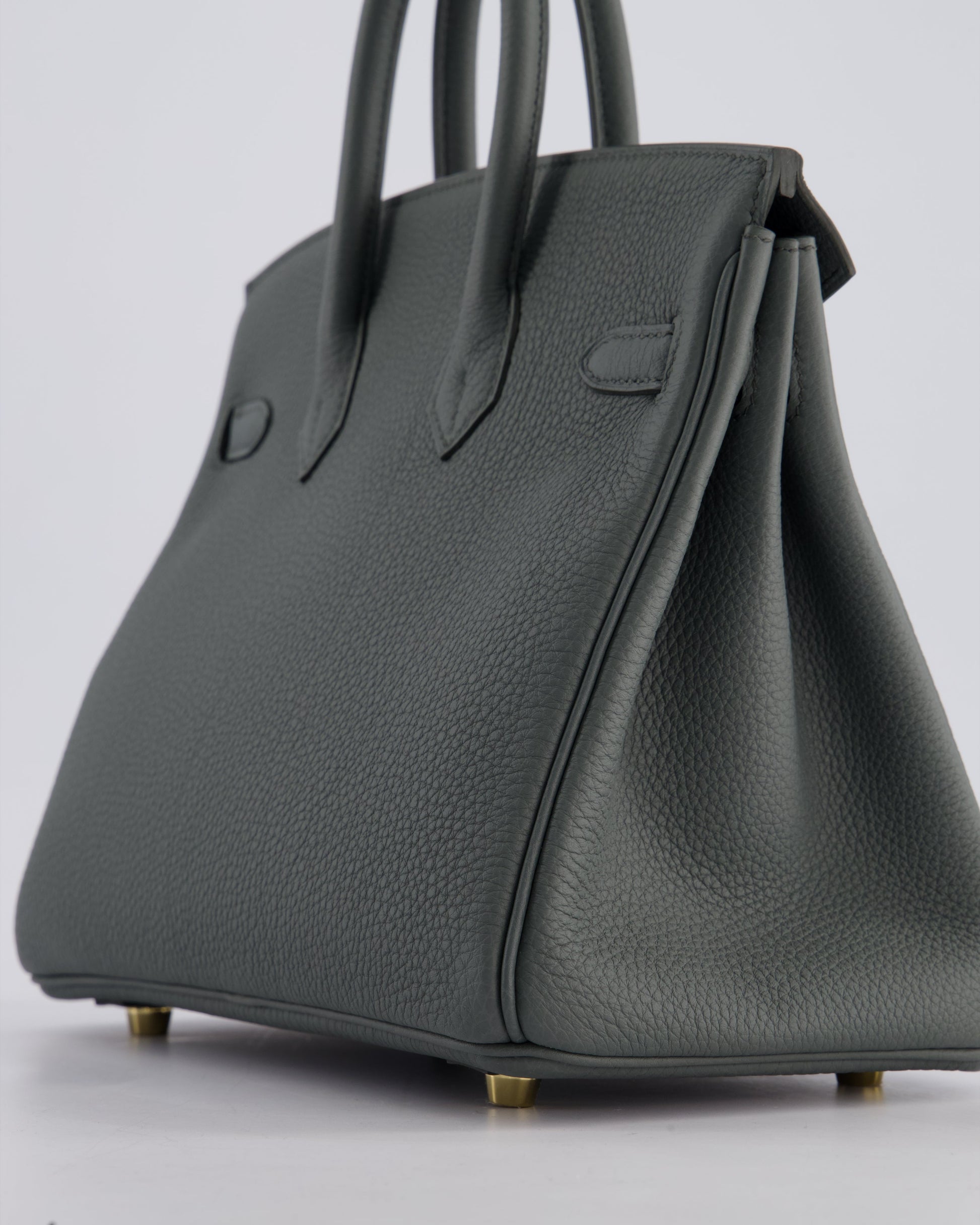 Hermes Birkin 25cm Retourne Bag in Vert Amande Togo Leather with Gold Hardware